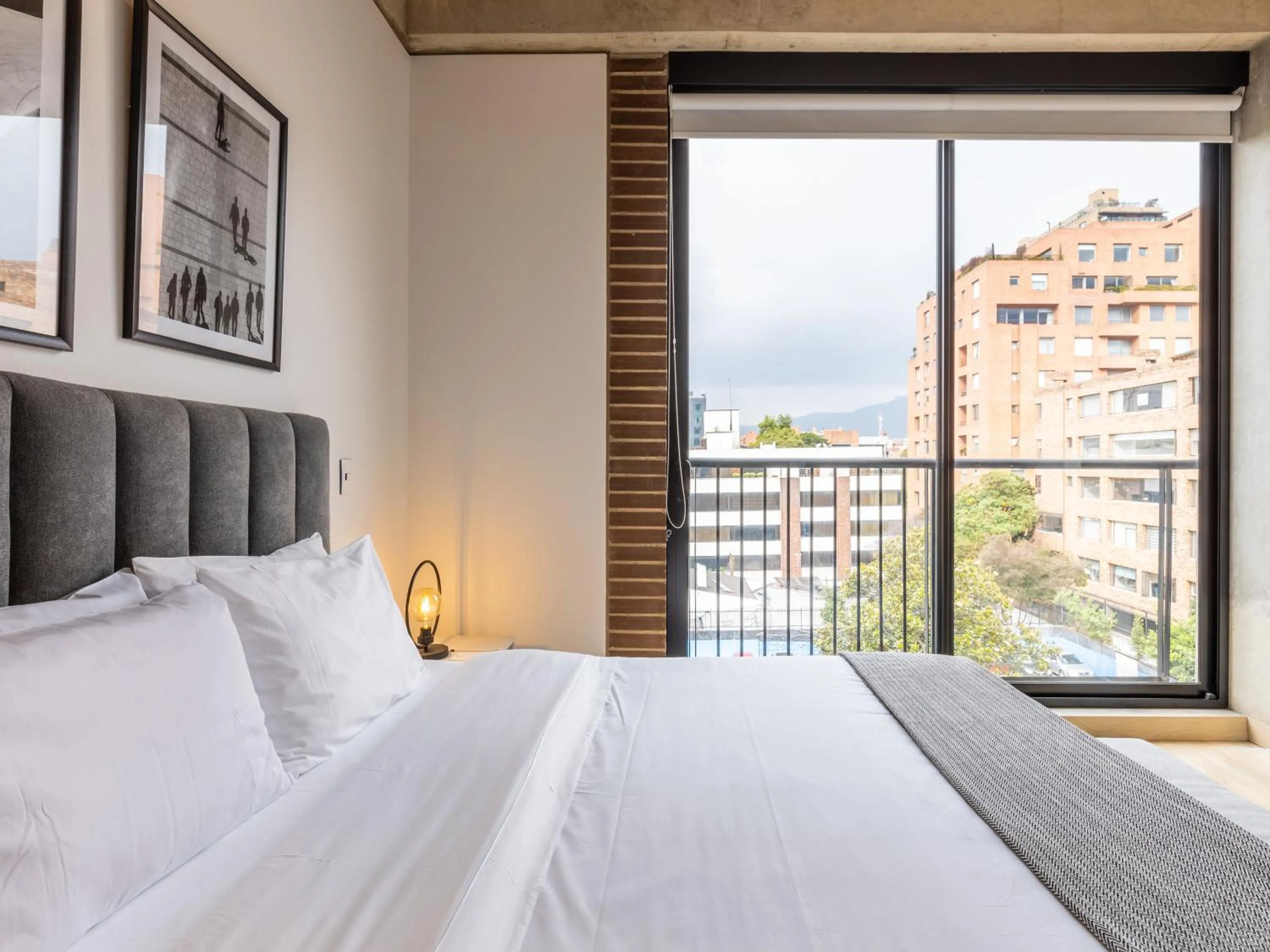 Bedroom, Bed in Canvas By Wynwood House