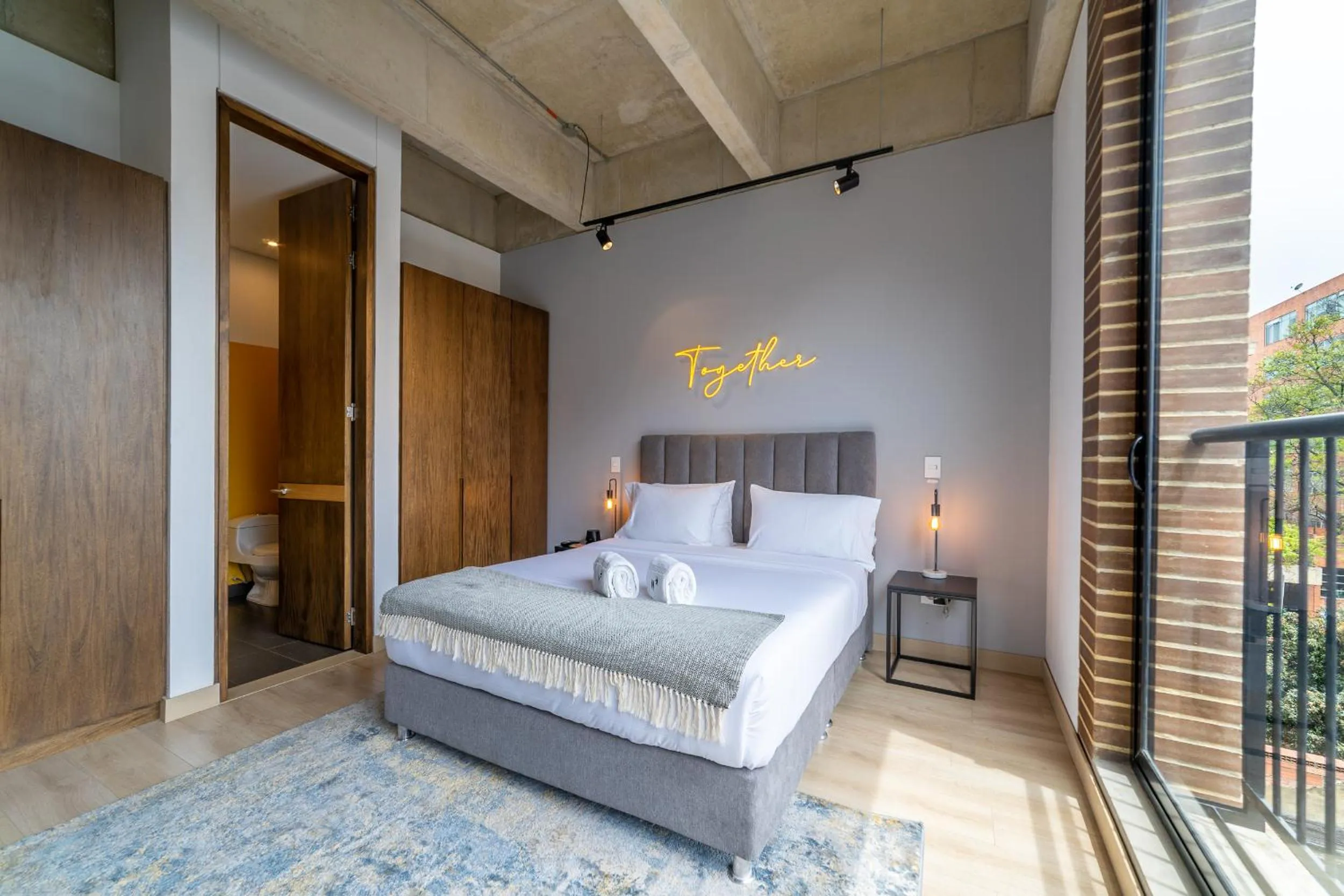 Bedroom, Bed in Canvas By Wynwood House