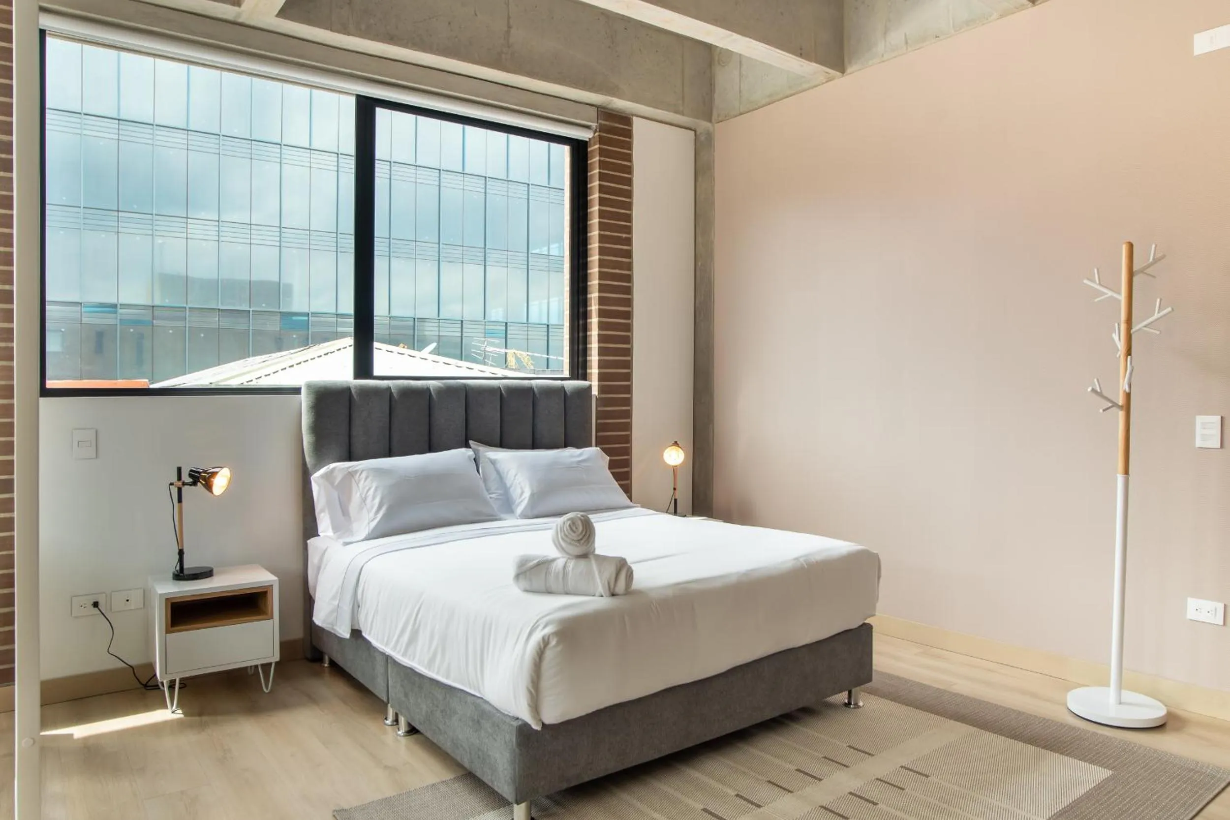 Bedroom, Bed in Canvas By Wynwood House