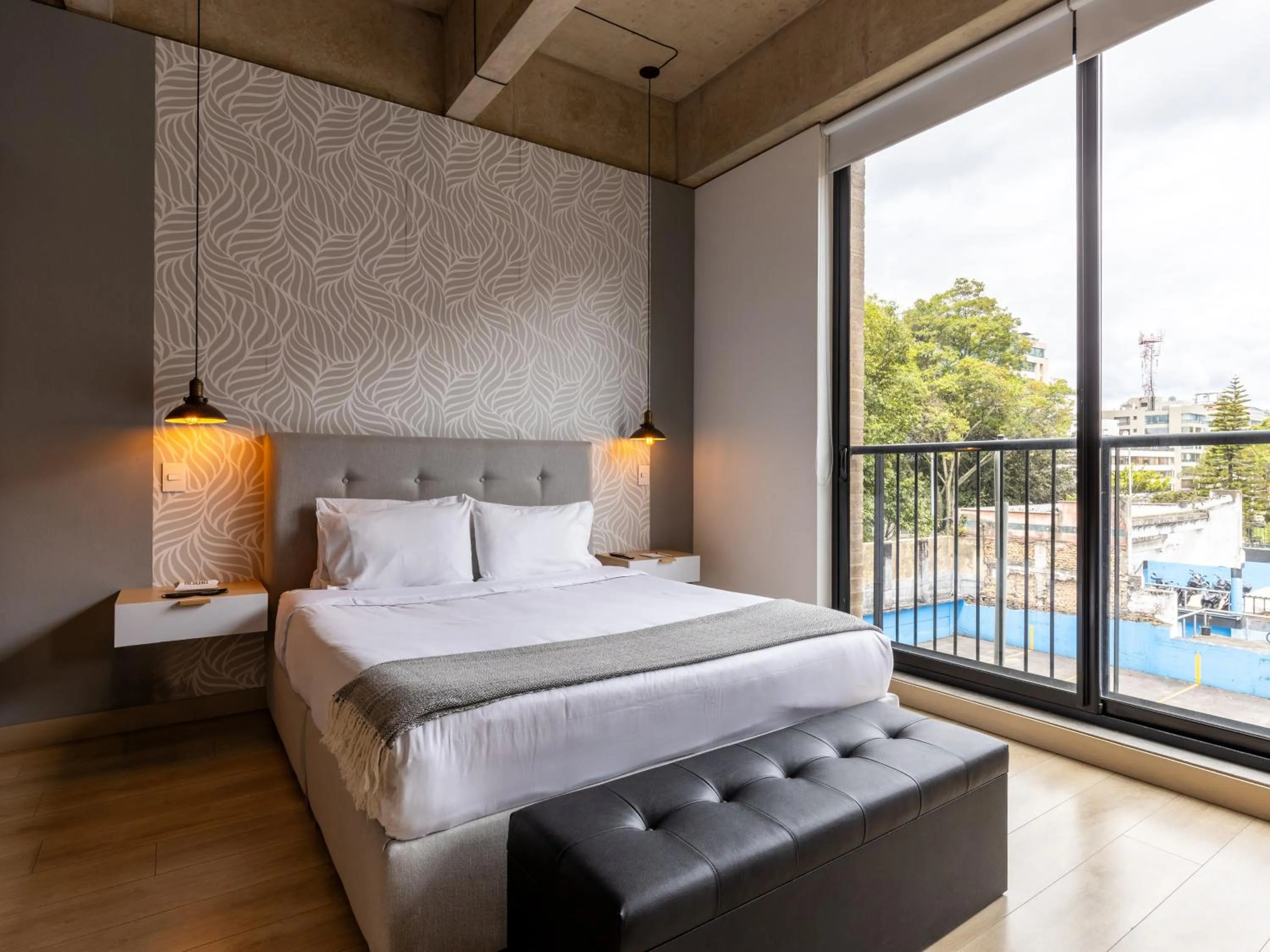 Bedroom, Bed in Canvas By Wynwood House