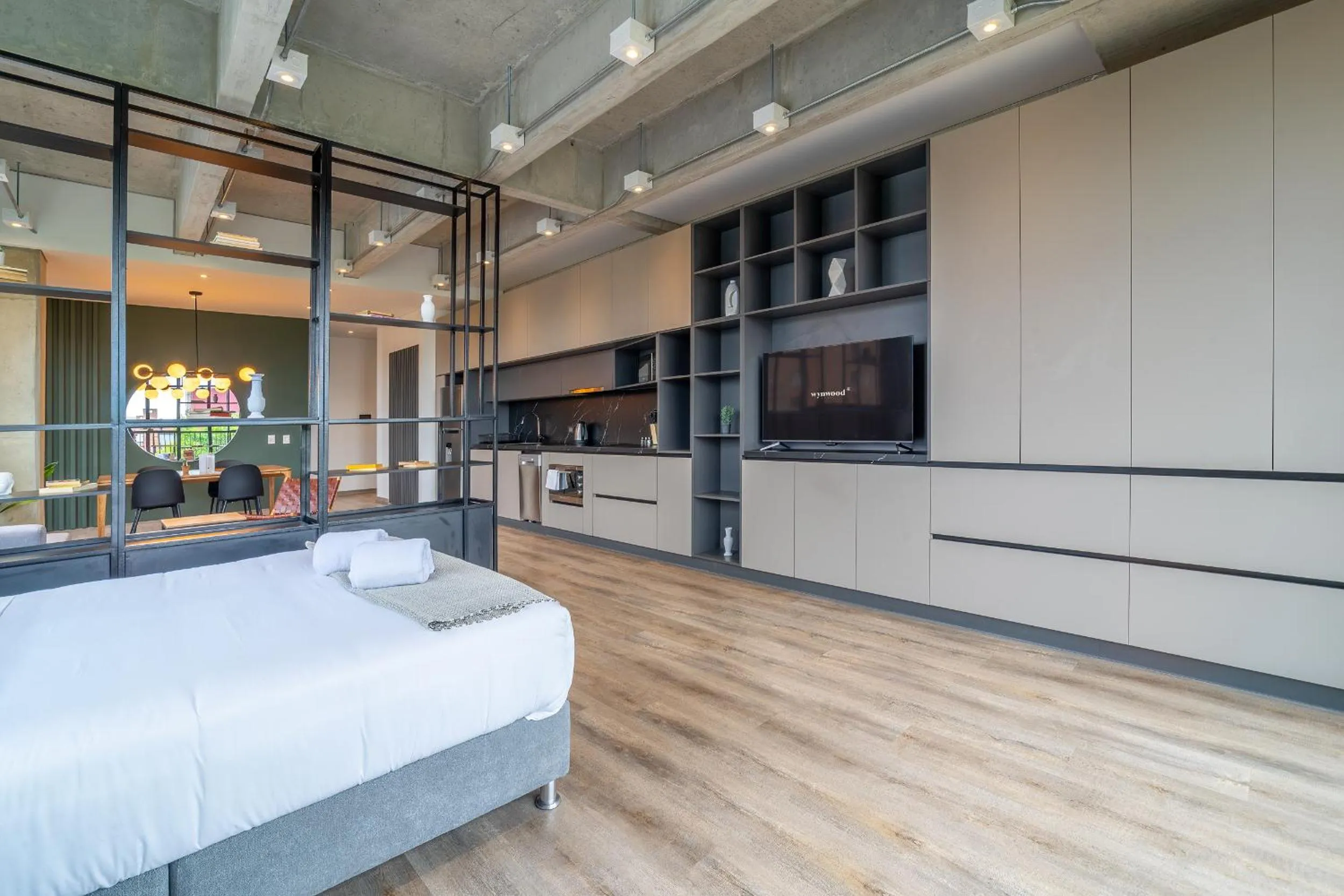 Photo of the whole room, Bed in Canvas By Wynwood House