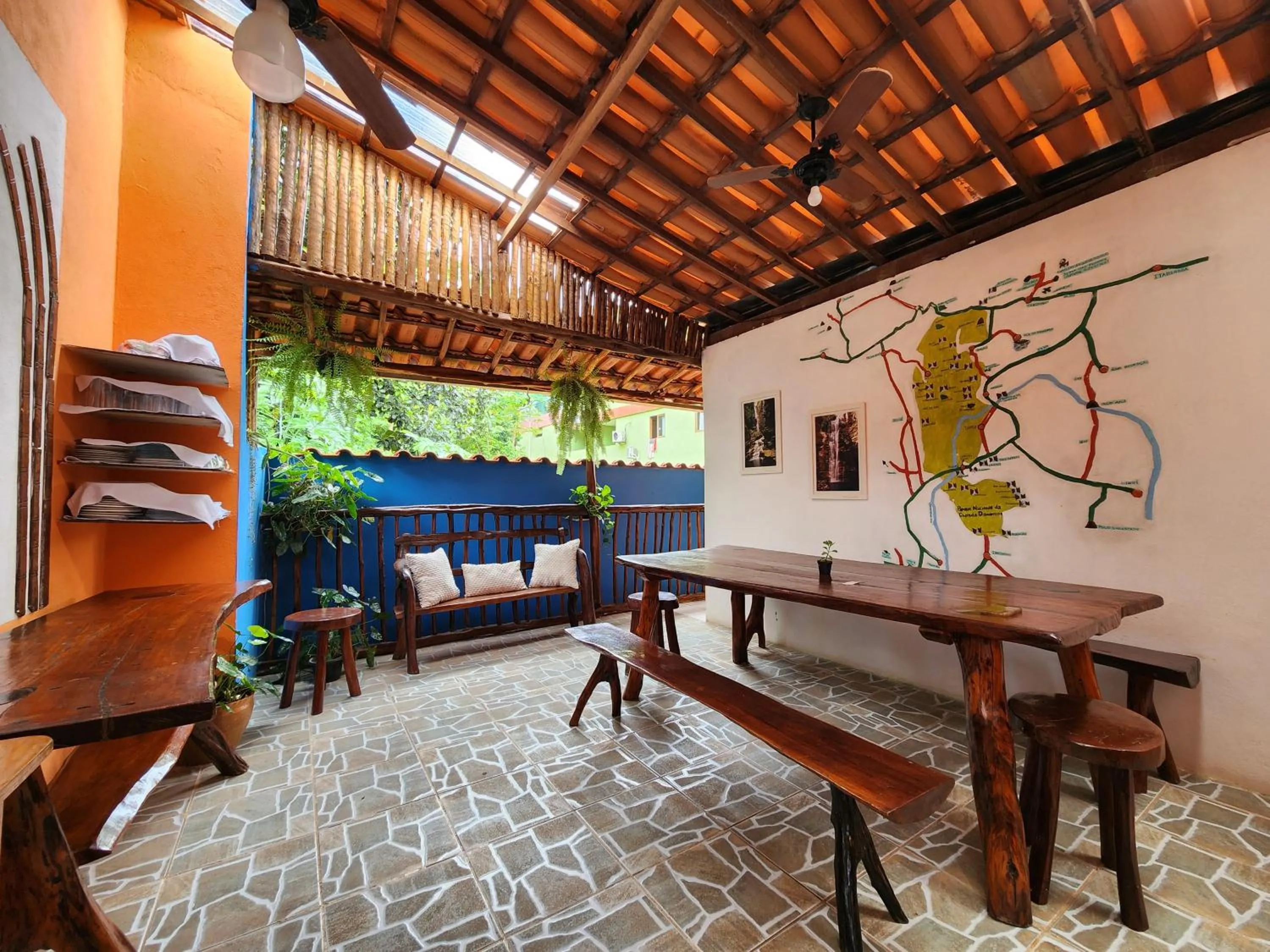 Living room in Pousada Velho Garimpo