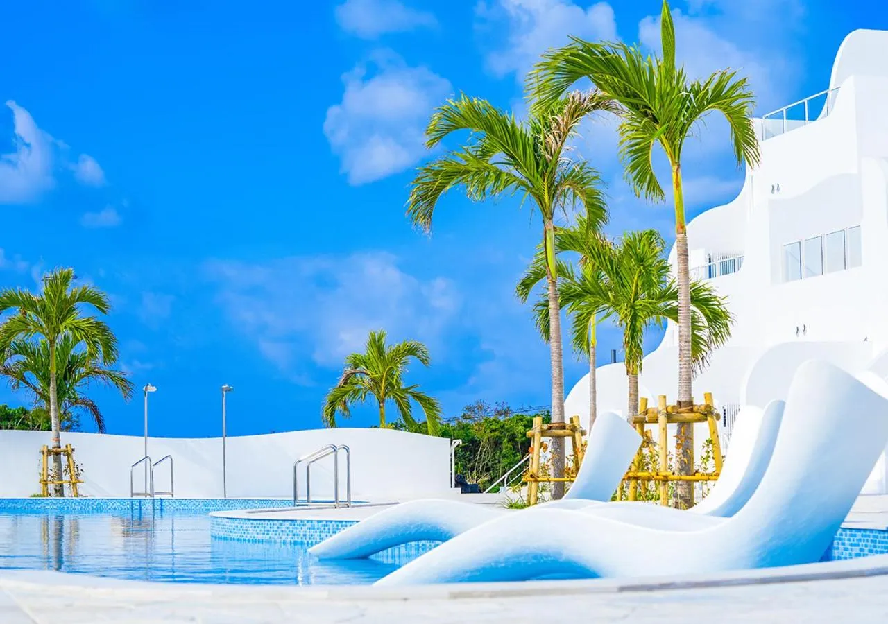 Pool view in SANTORINI HOTEL&VILLAS MIYAKOJIMA