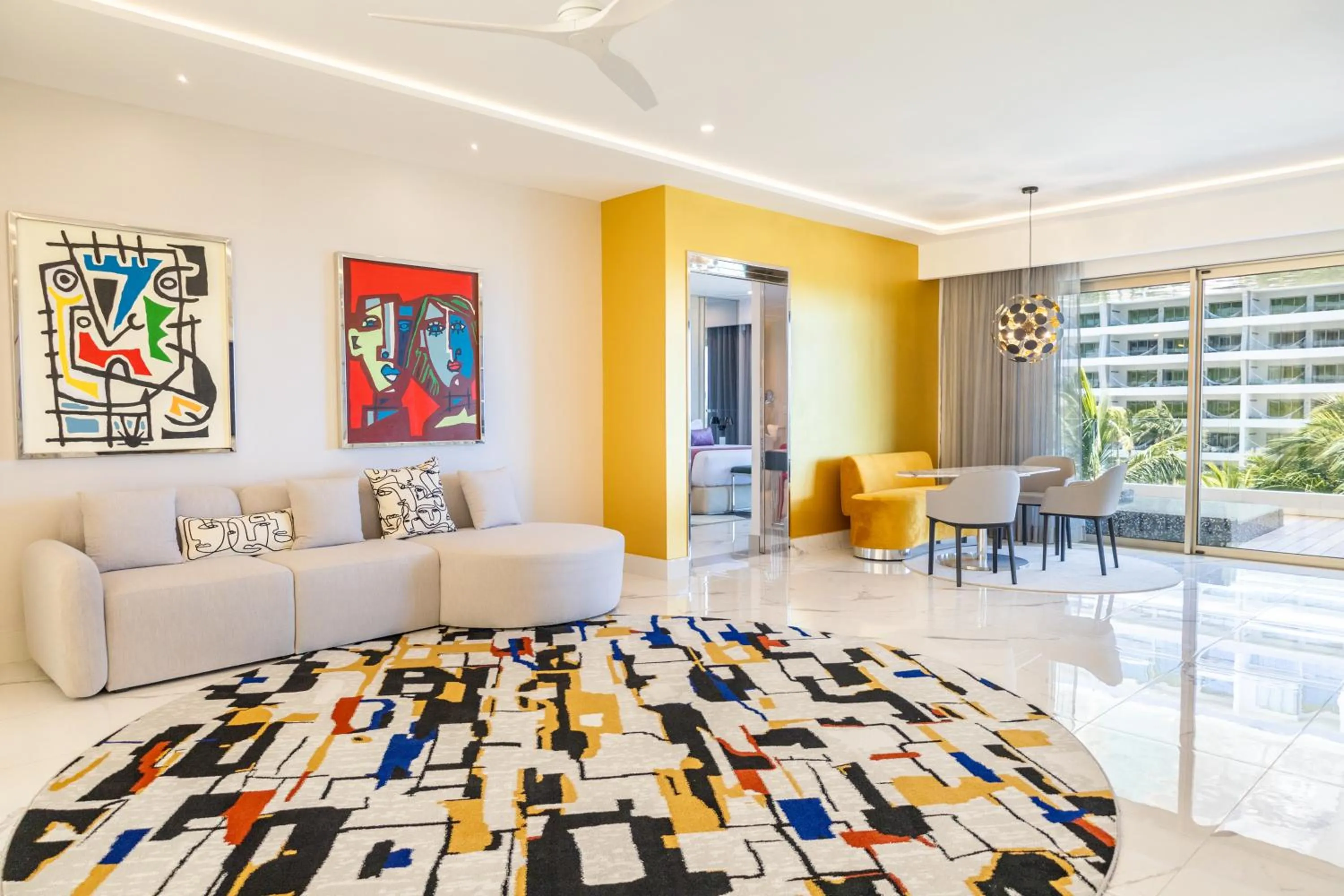 Living room in Hotel Mousai Cancun Adults Only