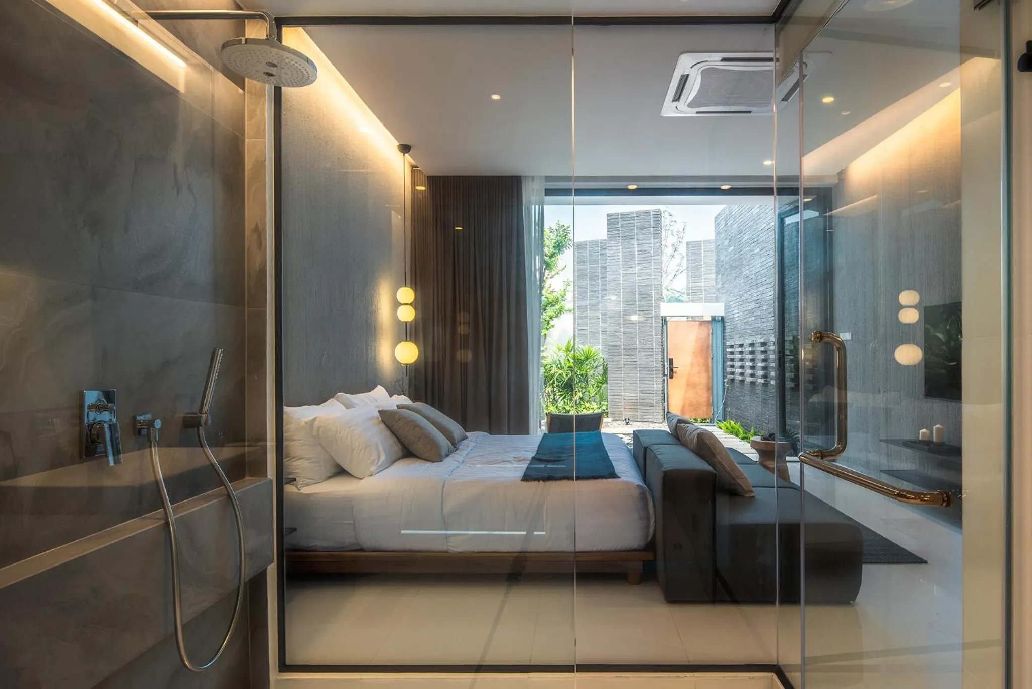 Bedroom, Bed in Rhy.a Private Pool Villa