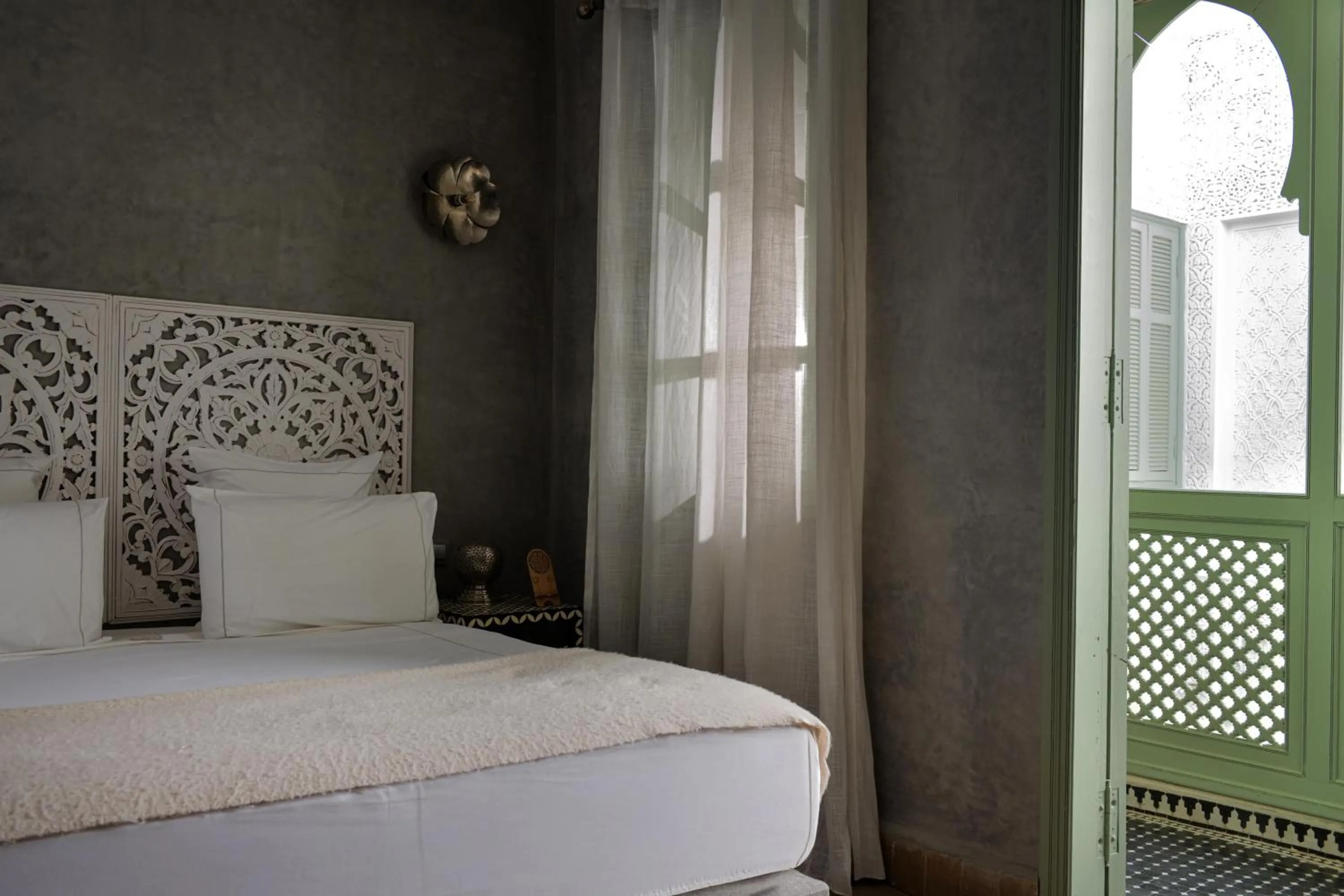 Bed in Riad Palau Marrakech