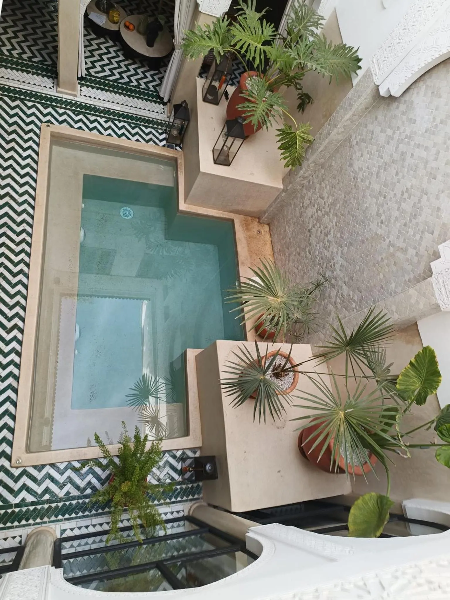 Pool view in Riad Palau Marrakech
