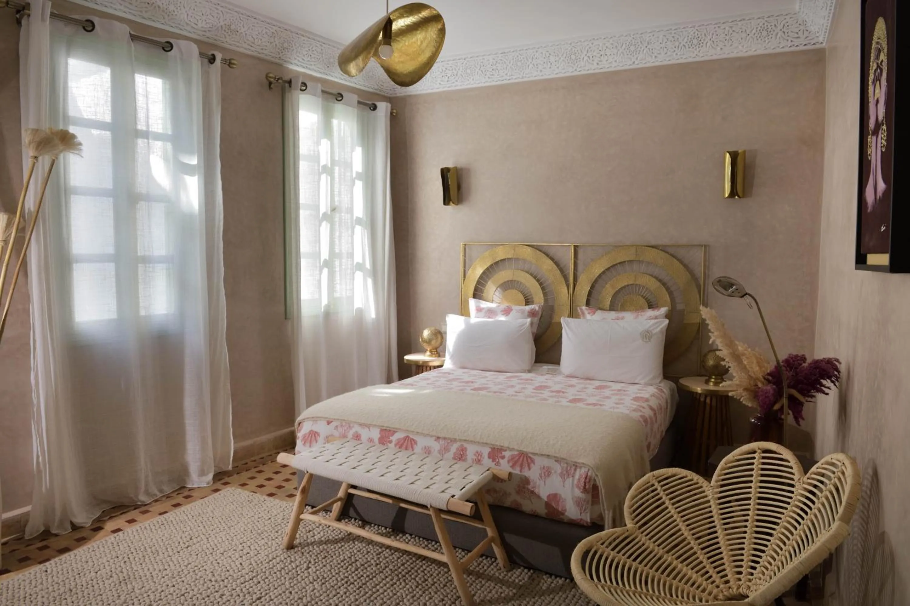 Bed in Riad Palau Marrakech