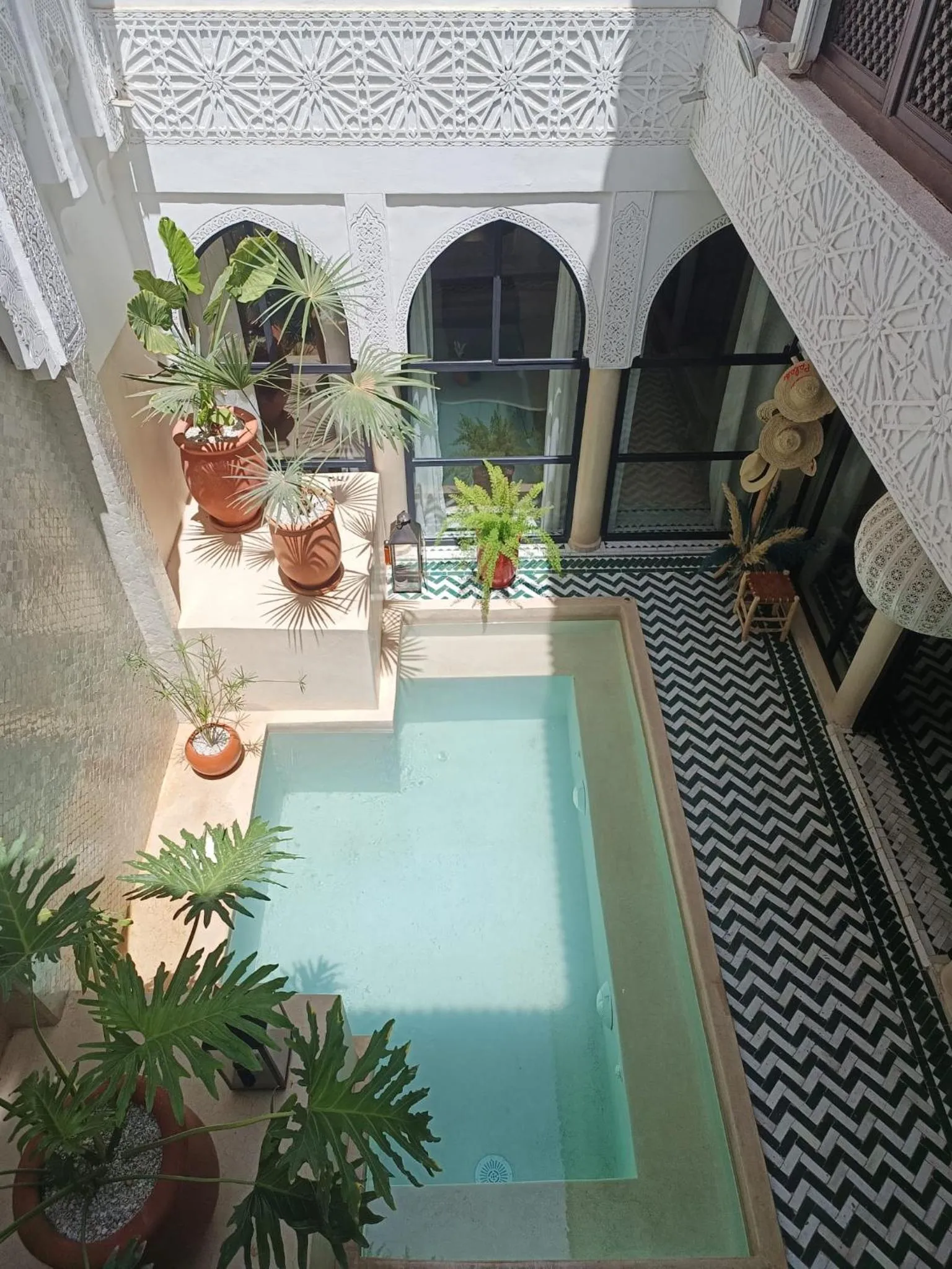 Inner courtyard view in Riad Palau Marrakech
