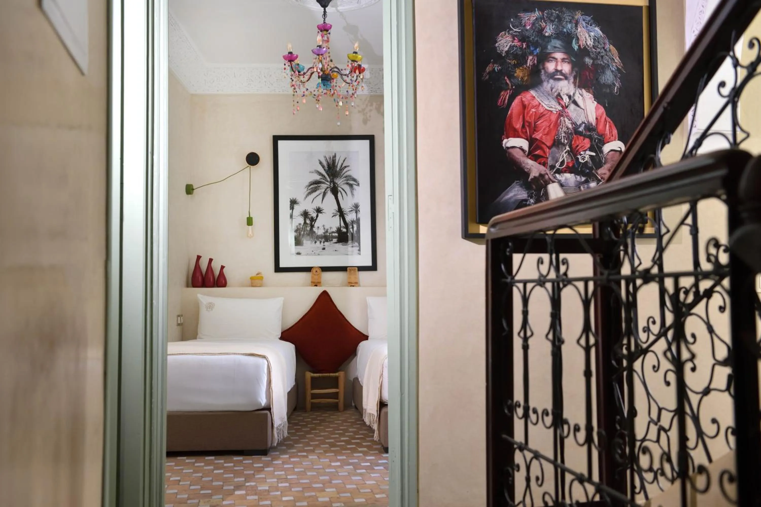 Bed in Riad Palau Marrakech