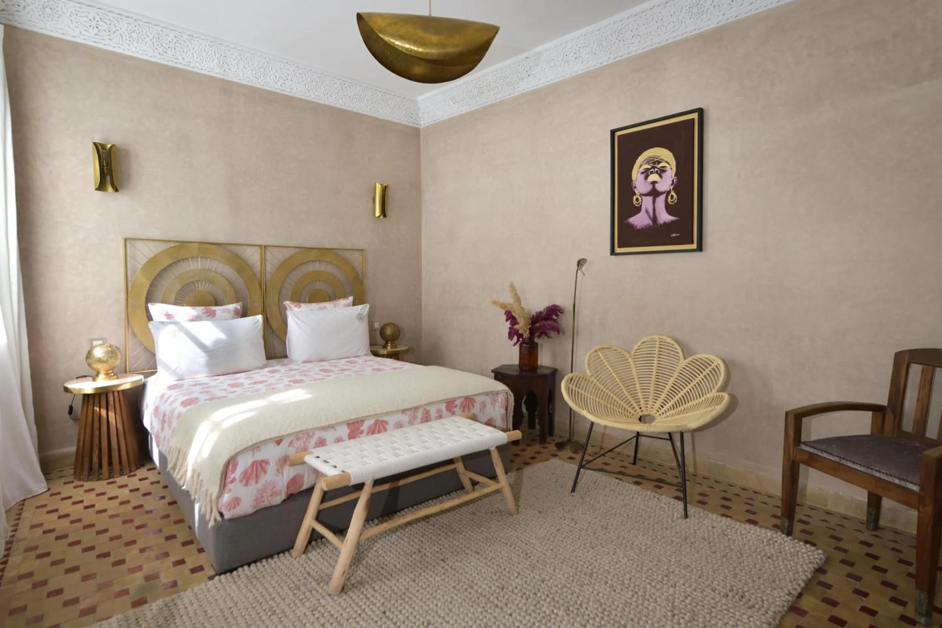 Bed in Riad Palau Marrakech