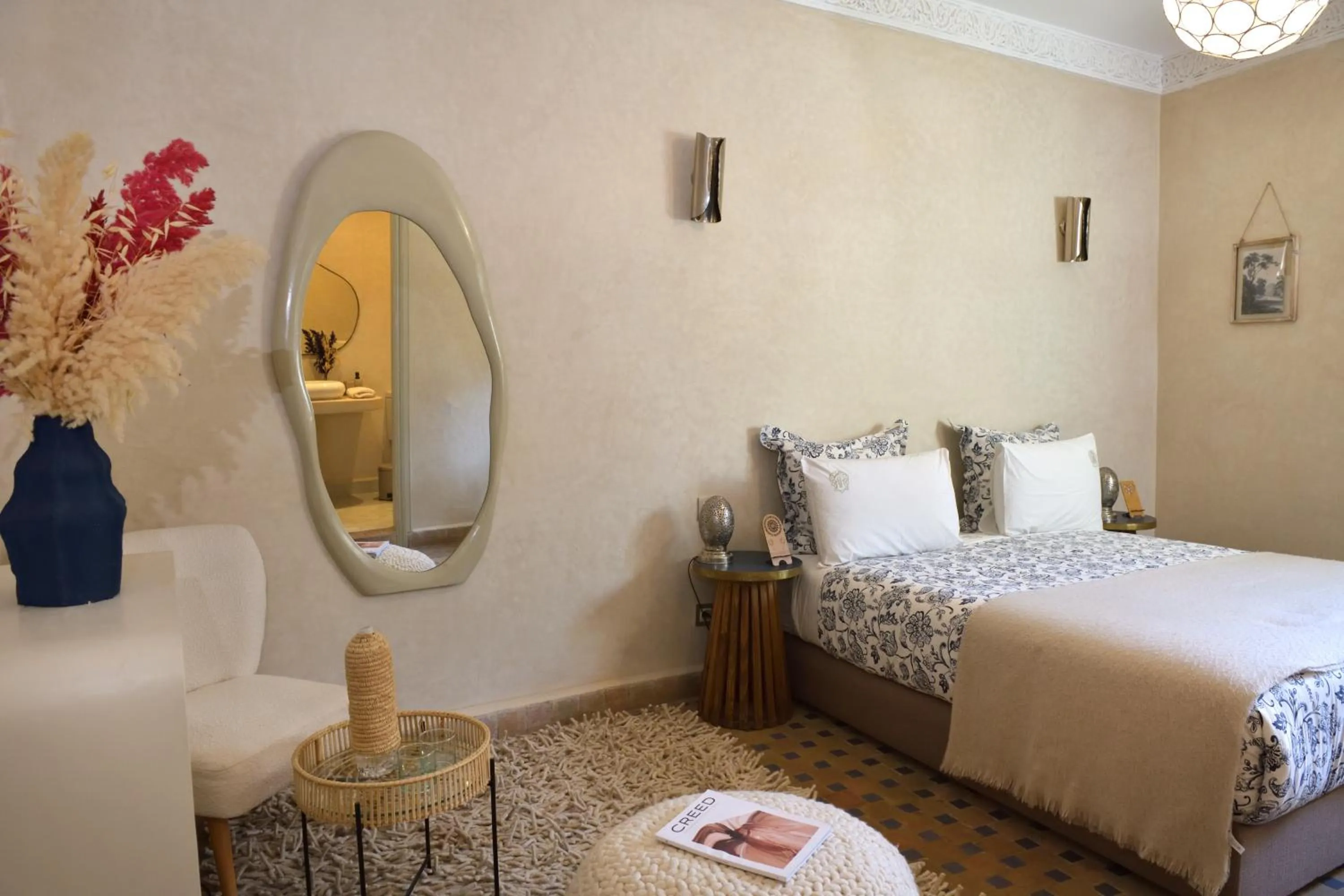 Bed in Riad Palau Marrakech