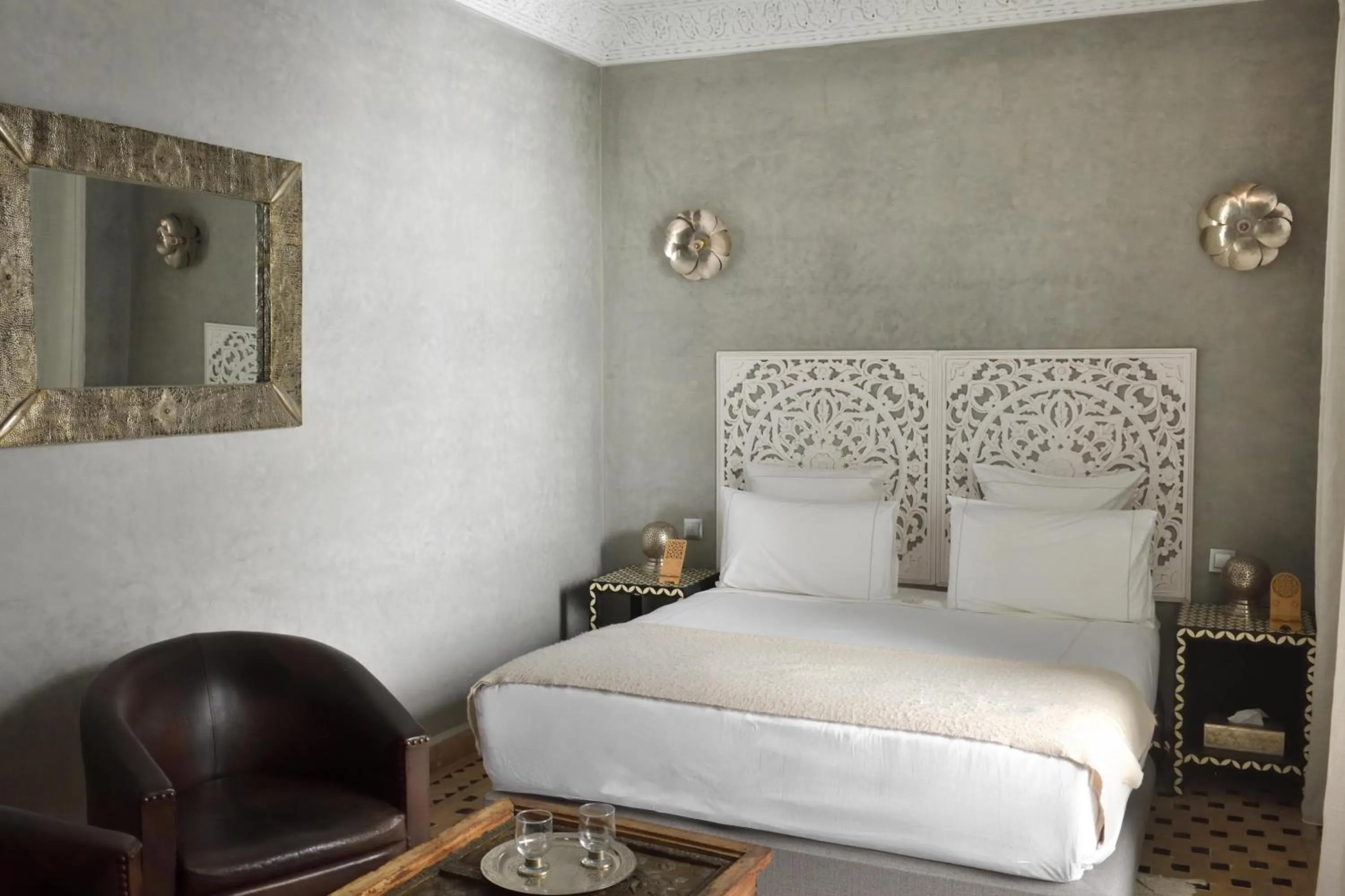 Bed in Riad Palau Marrakech