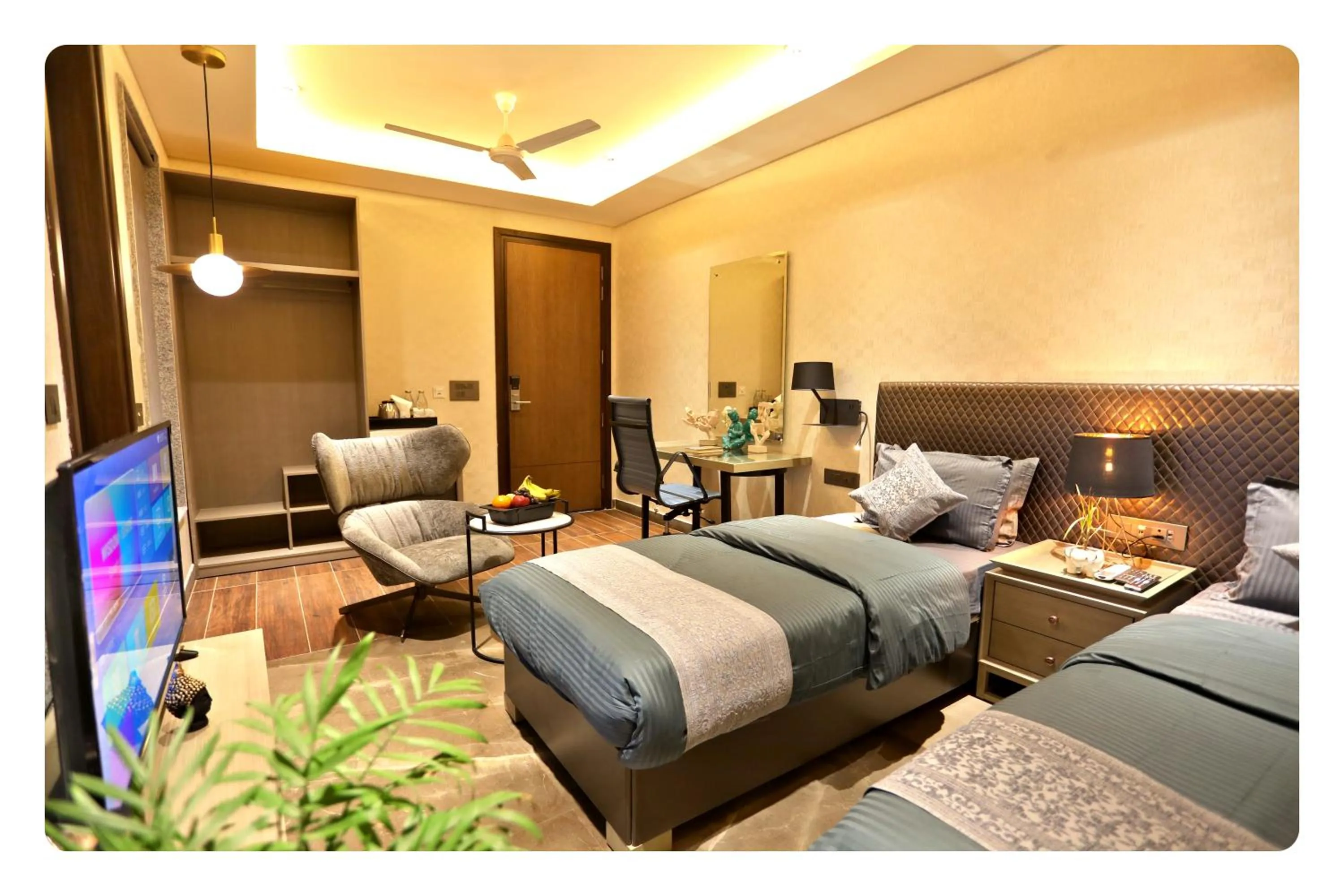 Bed in KRYC Luxury Living near Indraprastha Apollo Hospital