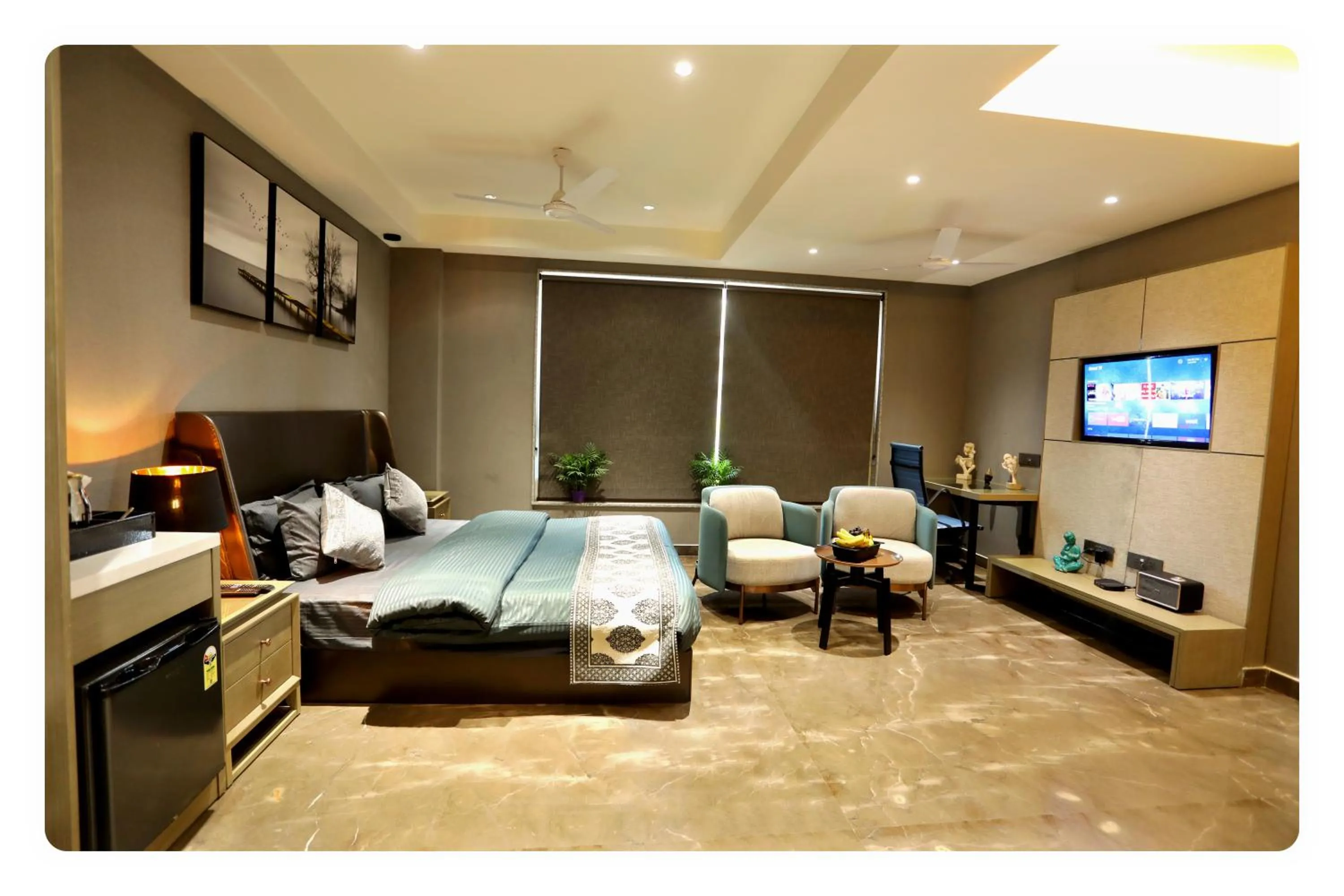 Decorative detail, Bed in KRYC Luxury Living near Indraprastha Apollo Hospital