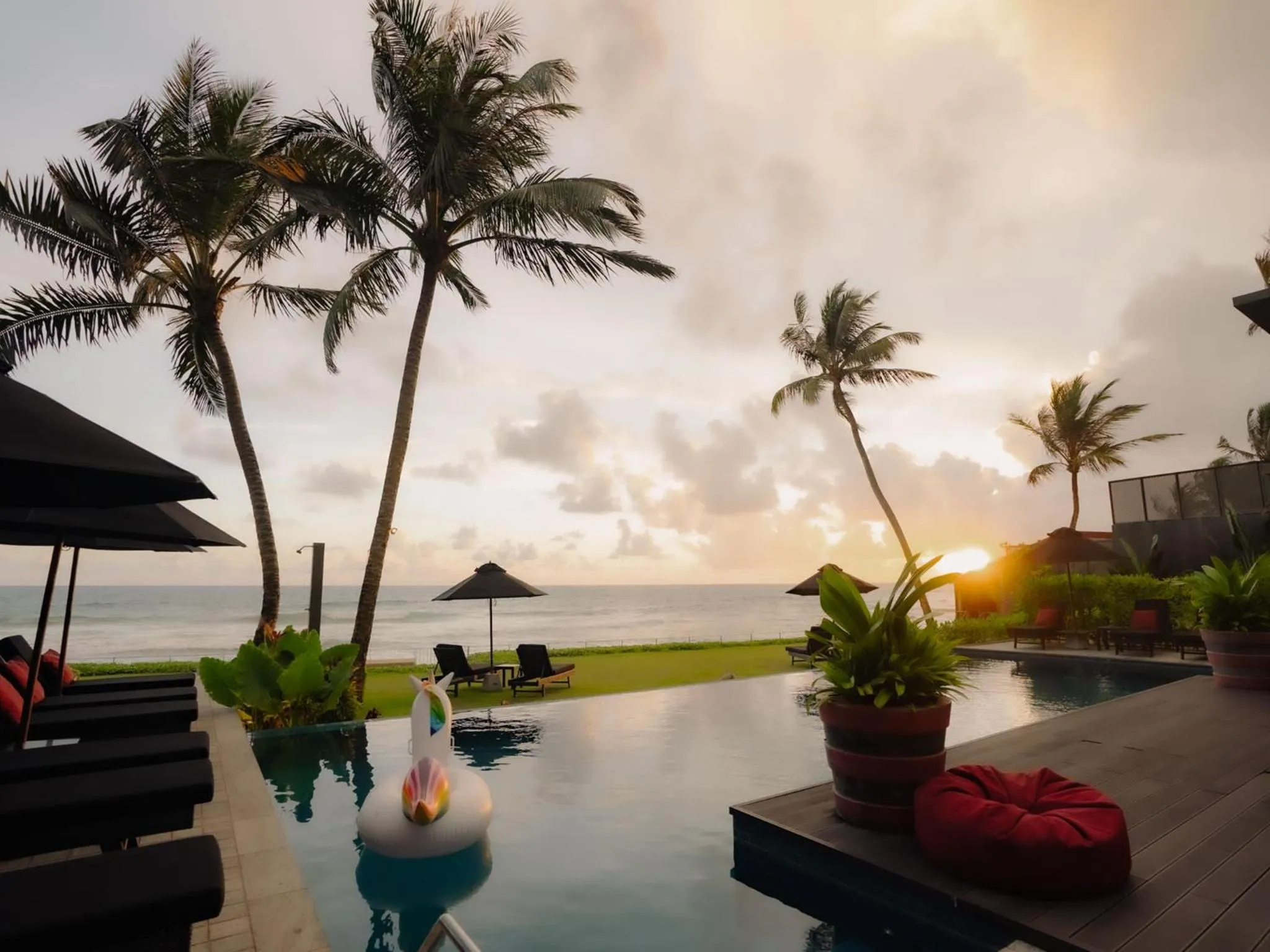 Garden view in DORMERO Hotel Sri Lanka Hikkaduwa Beach