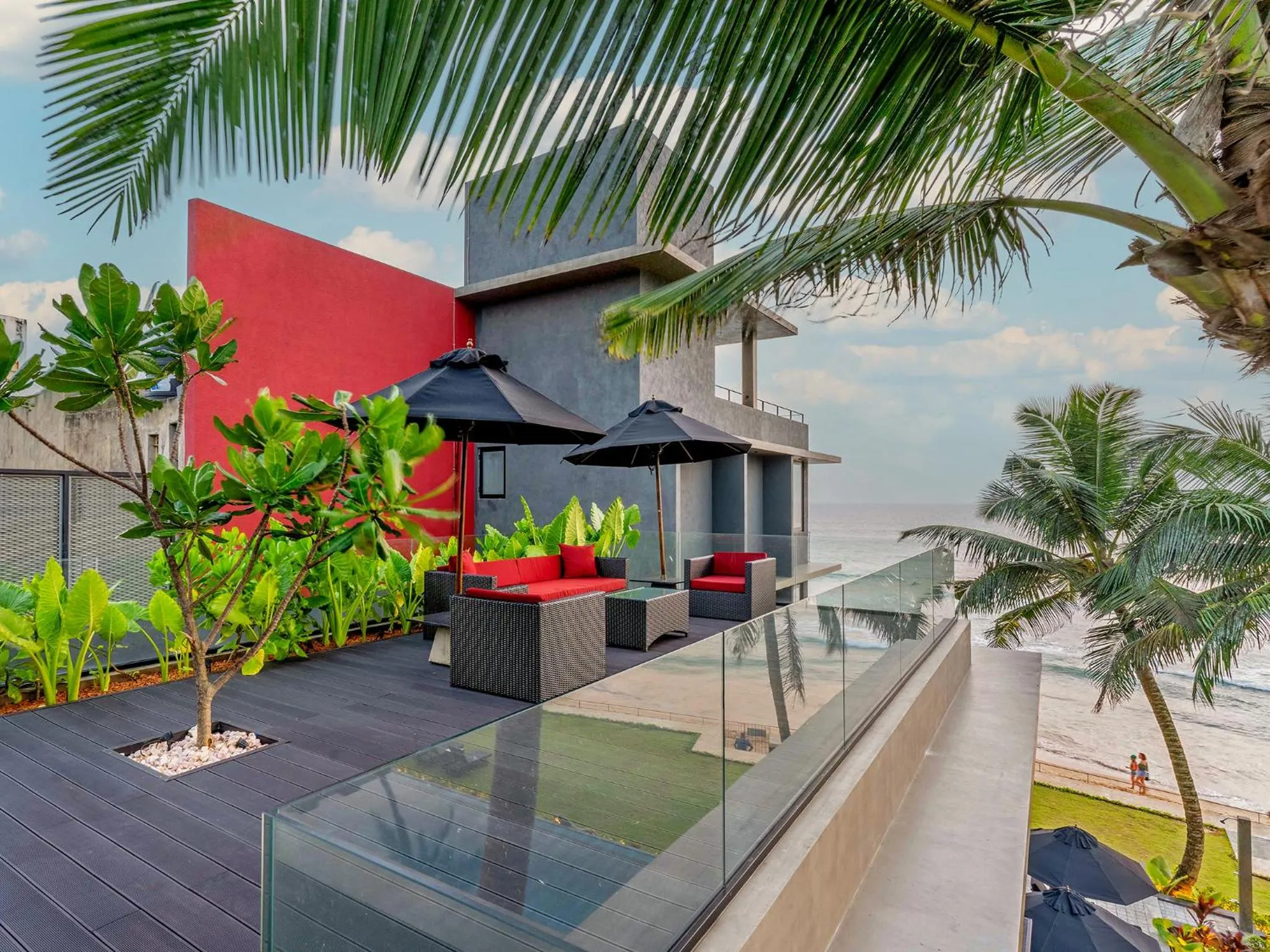 Balcony/Terrace in DORMERO Hotel Sri Lanka Hikkaduwa Beach