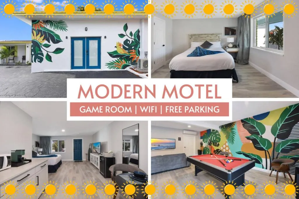 Bed in Palm Cove Motel