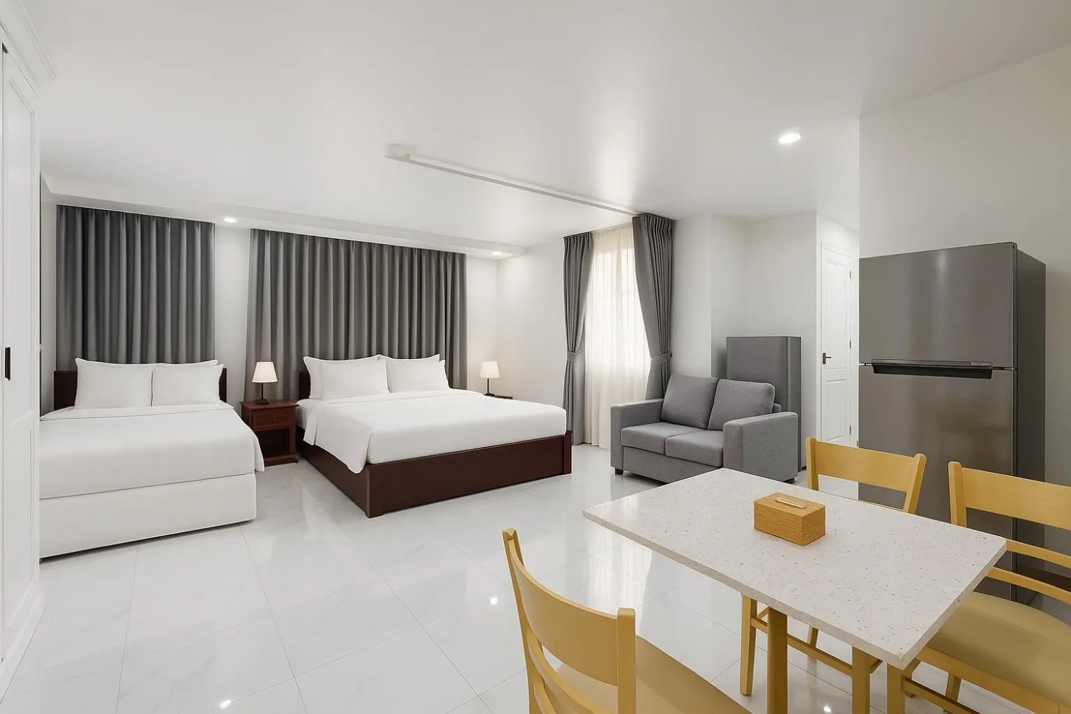 Bed in Try Residence, The Elysée Koh Pich