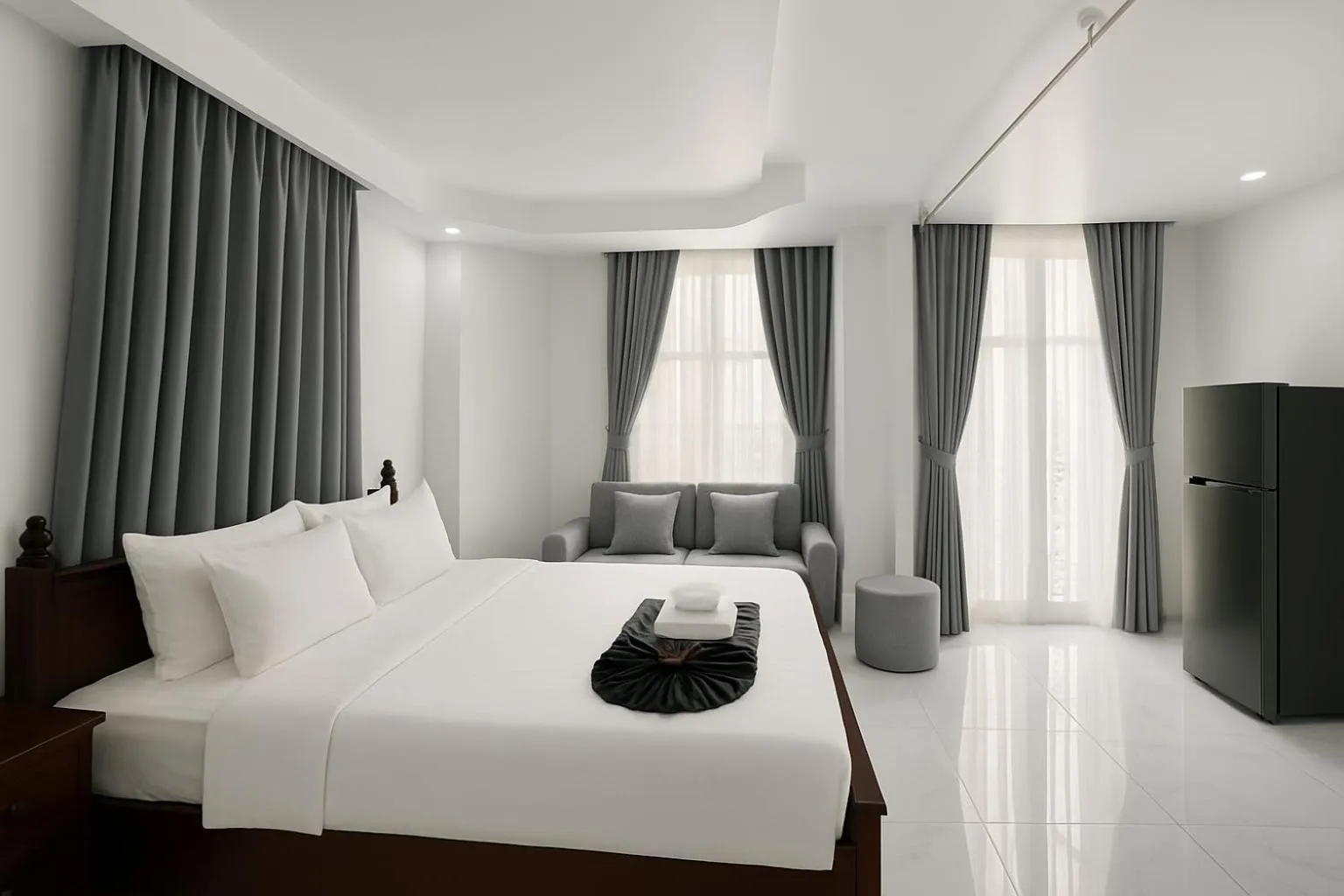 Bedroom, Bed in Try Residence, The Elysée Koh Pich