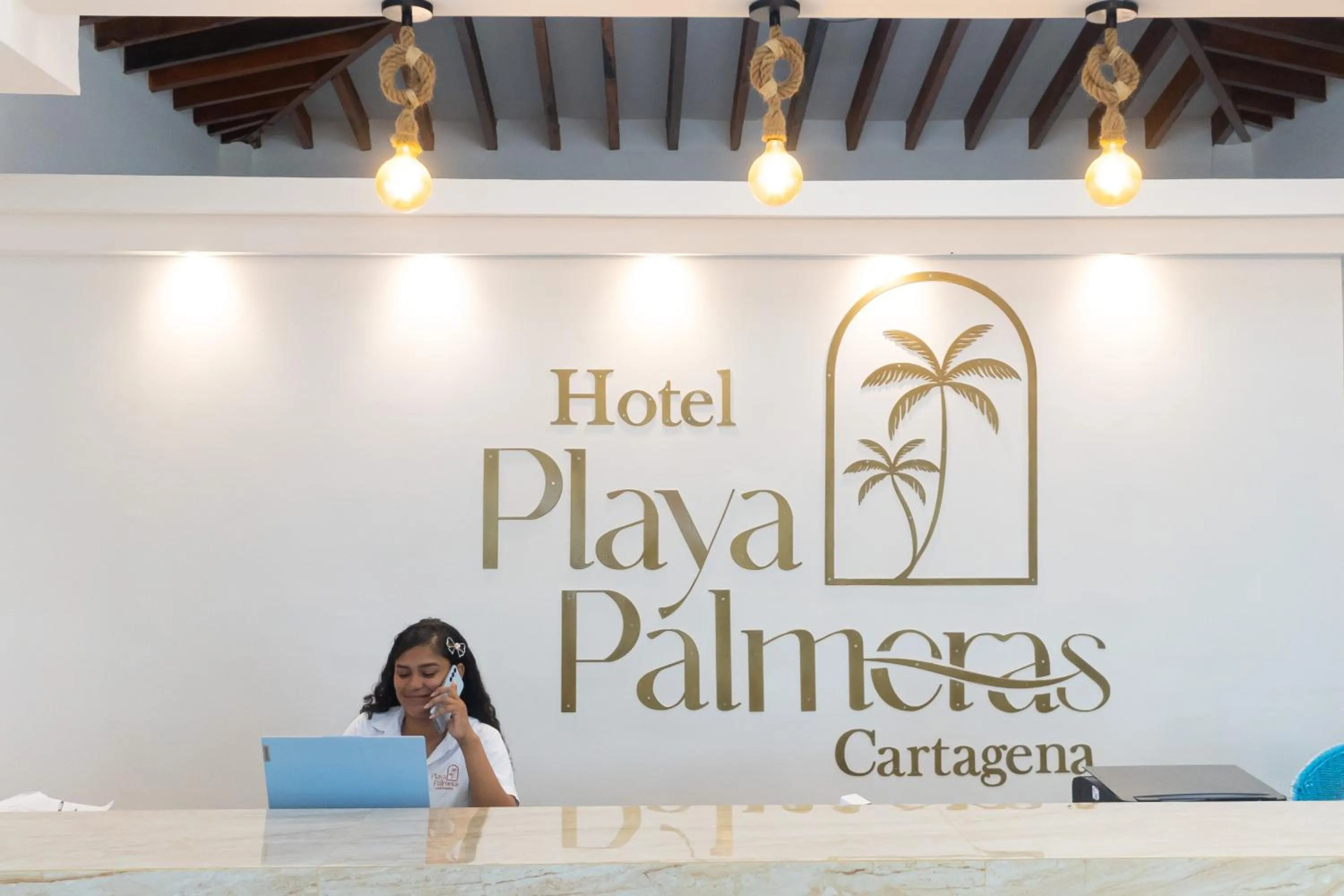 Lobby or reception in Hotel Playa Palmeras Cartagena - Vía al Mar