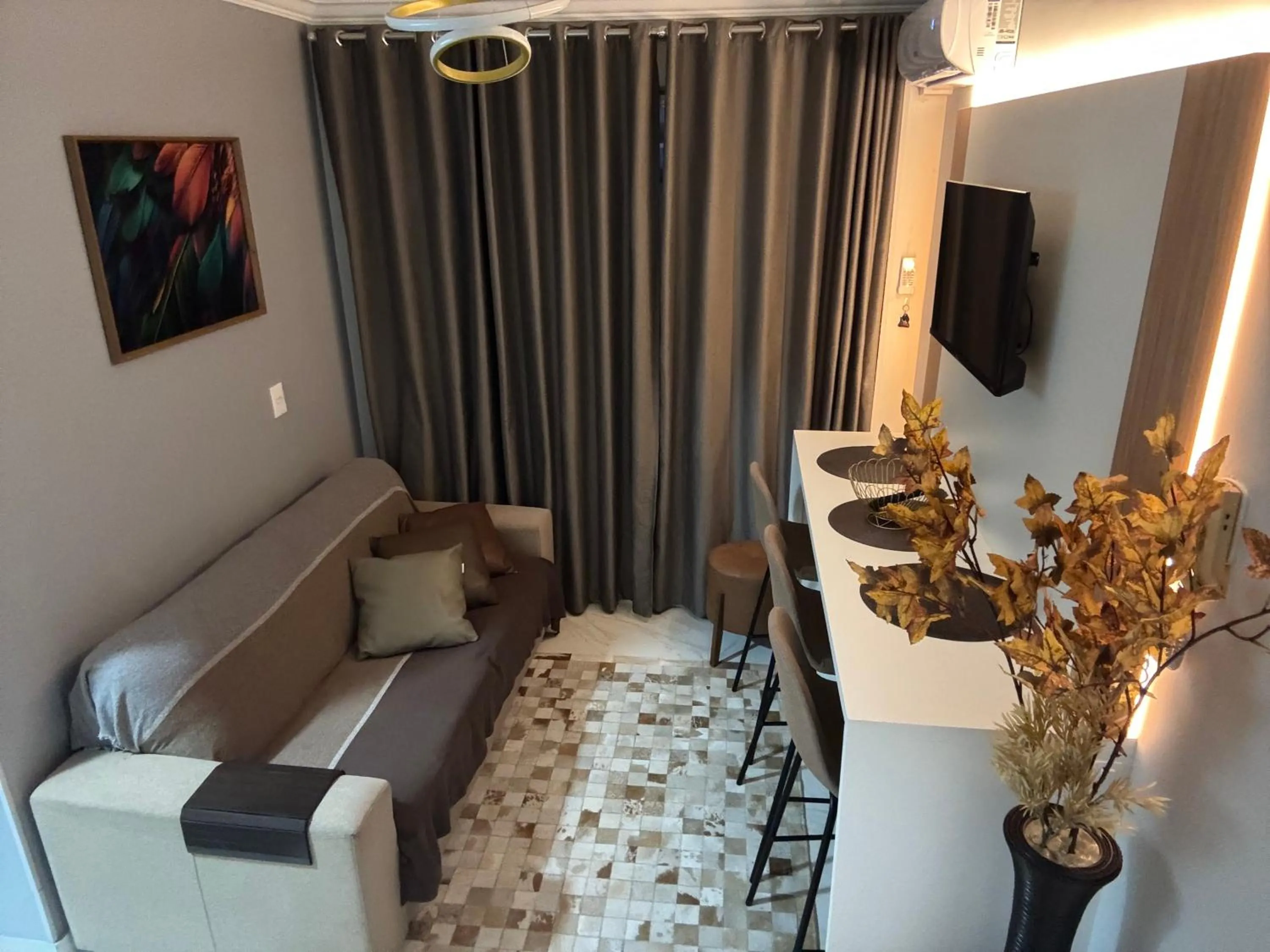 Living room in Apto 1 dorm - San Francisco - localização perfeita