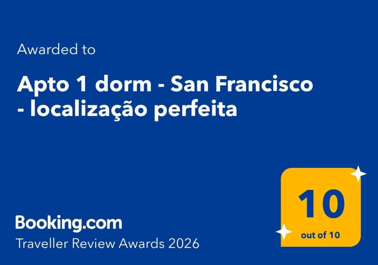Logo/Certificate/Sign in Apto 1 dorm - San Francisco - localização perfeita