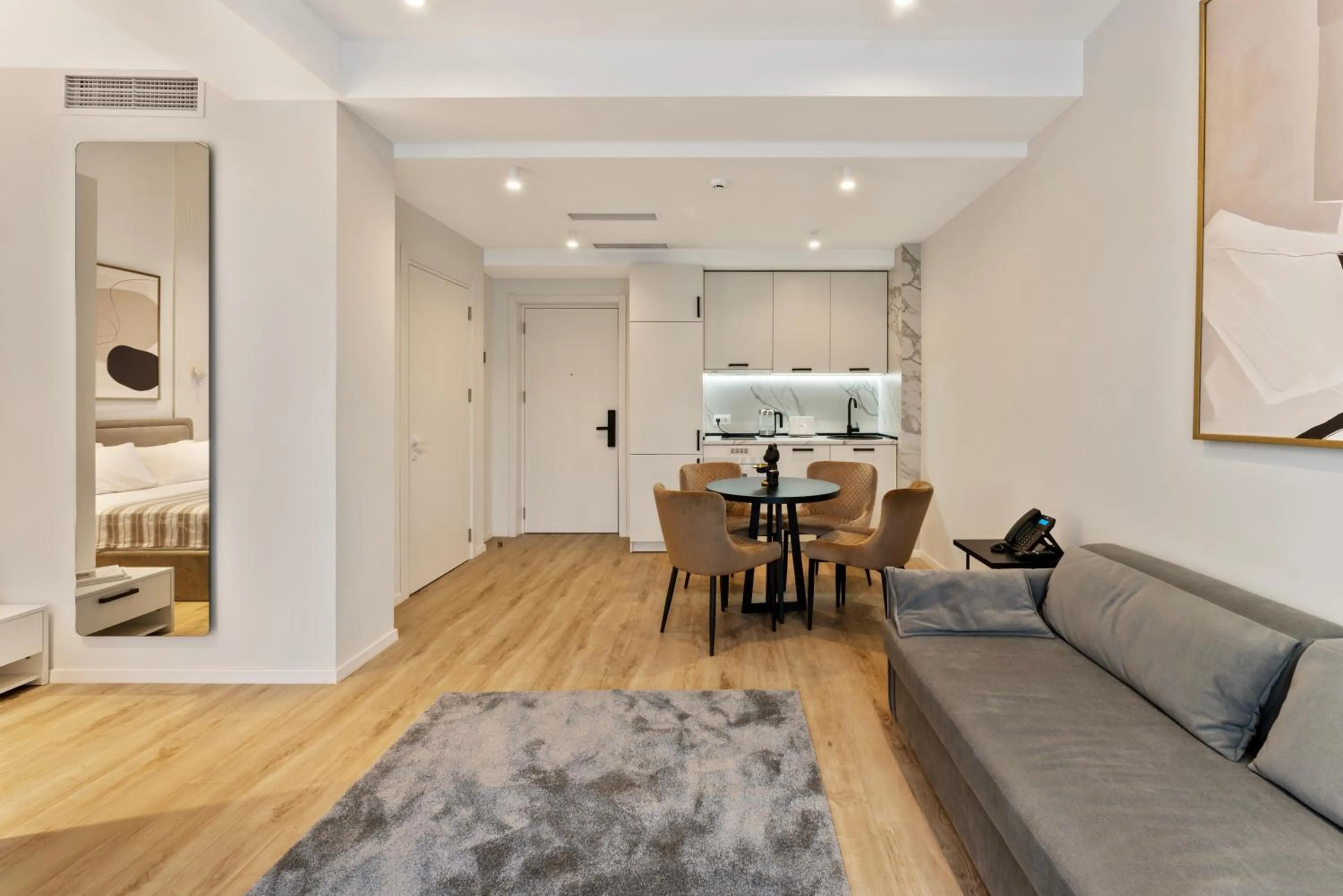 Kitchen or kitchenette in Solridge Aparthotel