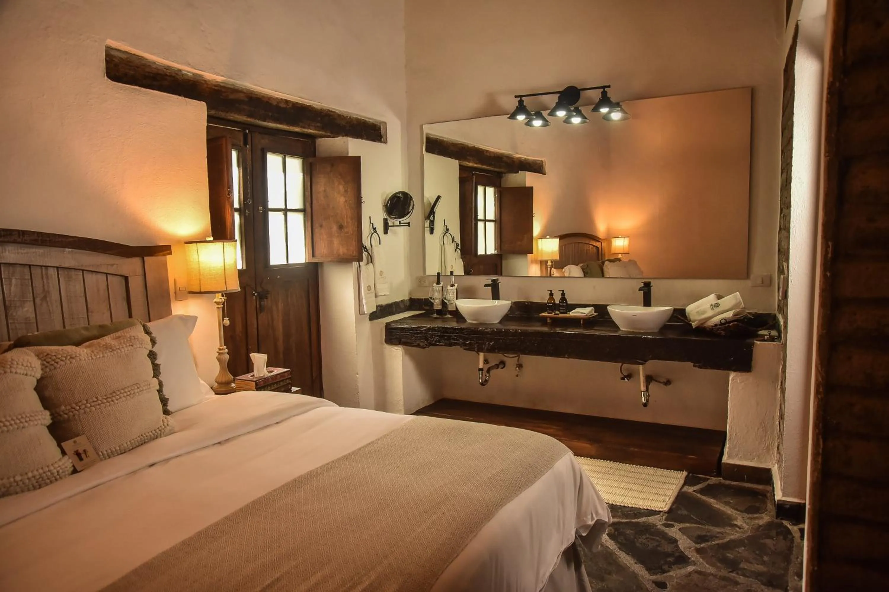 View (from property/room), Bed in Casa Raco - Parras de la Fuente