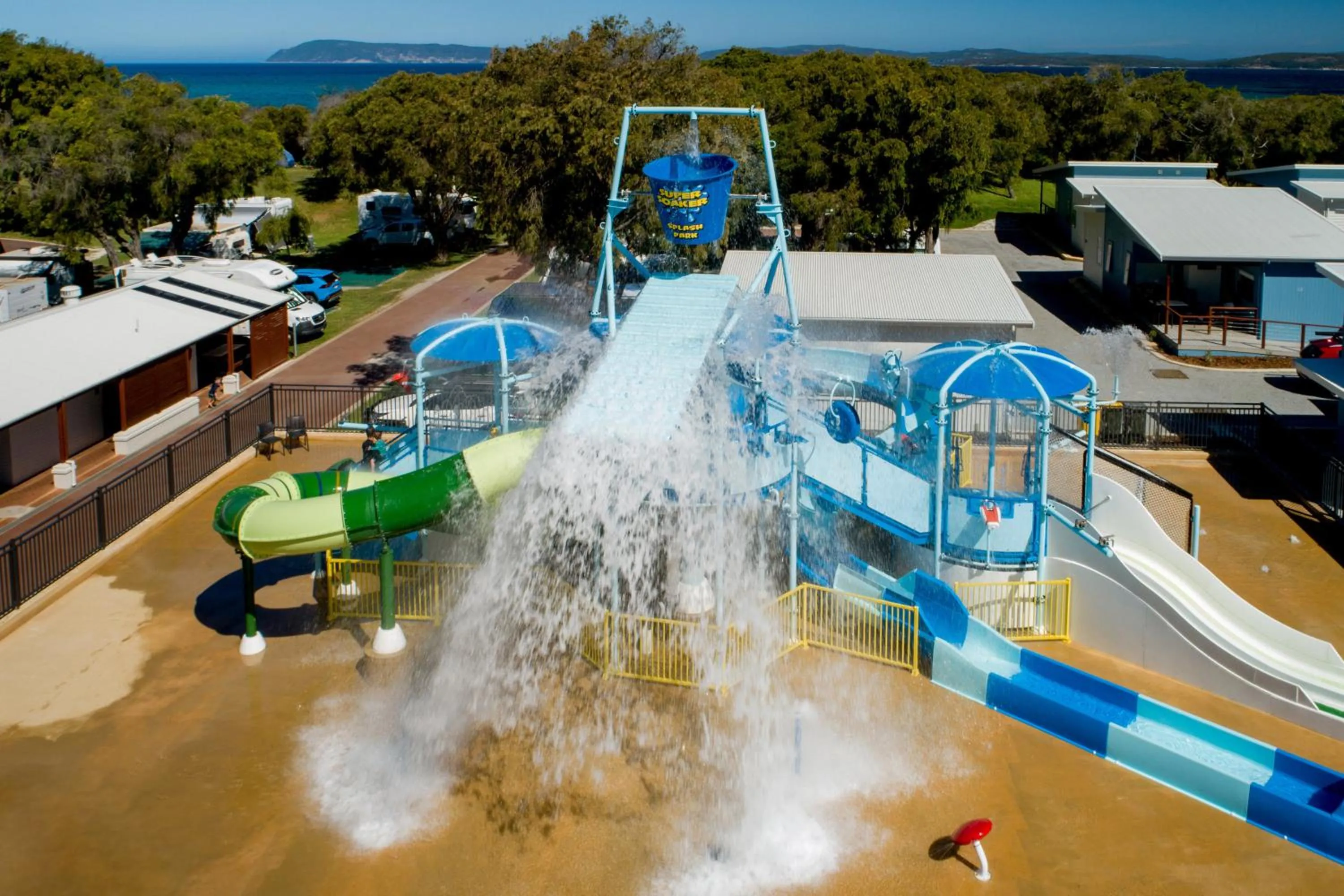 Aqua park in BIG4 Emu Beach Holiday Park