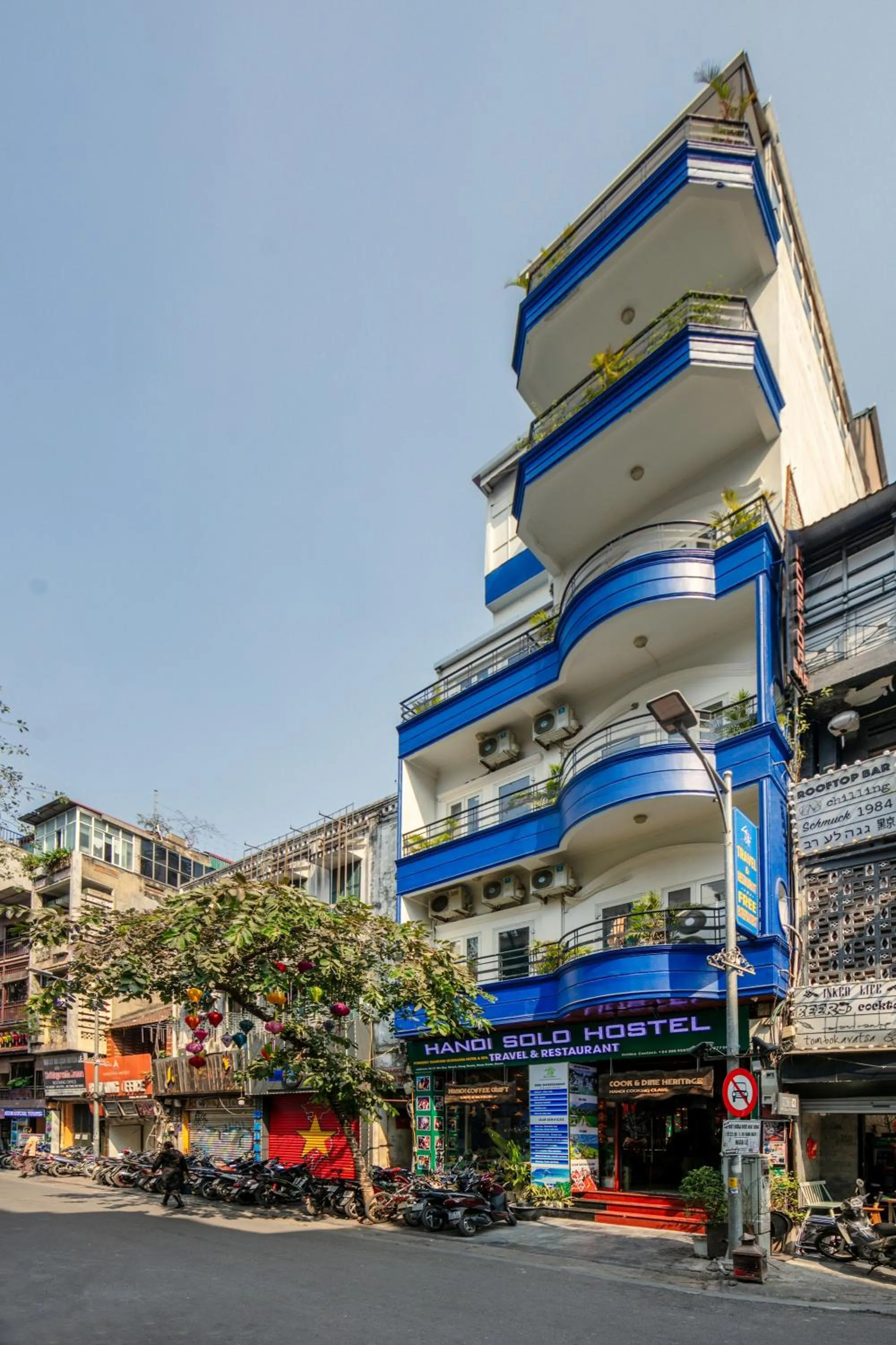 Property building in Hanoi Solo Hostel