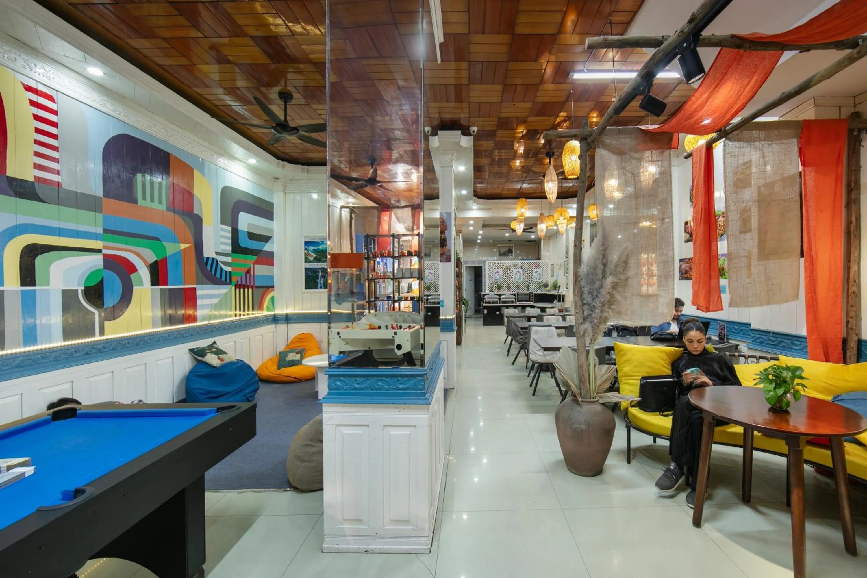 Lobby or reception in Hanoi Solo Hostel