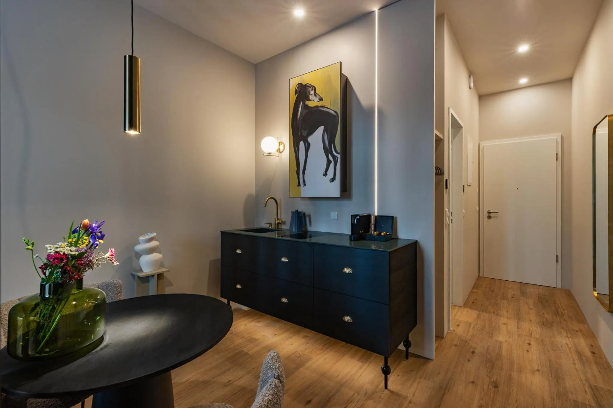 kitchen in kalm stay - a design Aparthotel