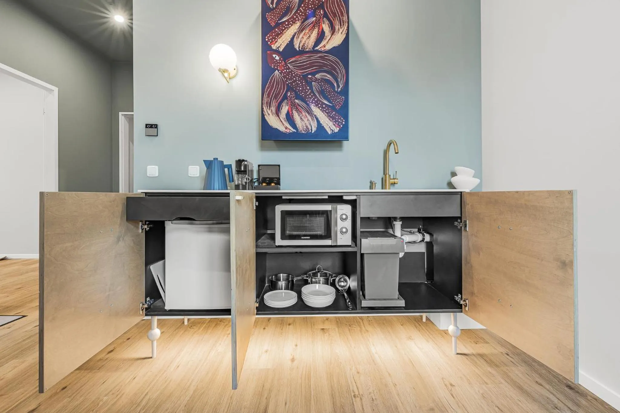 Kitchen or kitchenette in kalm stay - a design Aparthotel