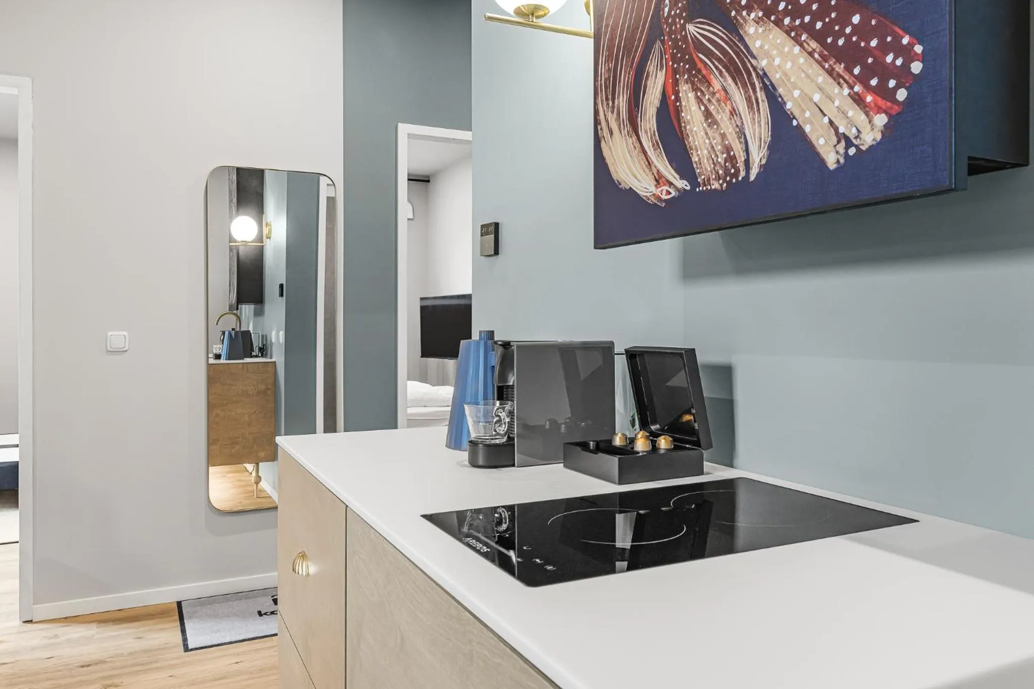 Kitchen or kitchenette in kalm stay - a design Aparthotel