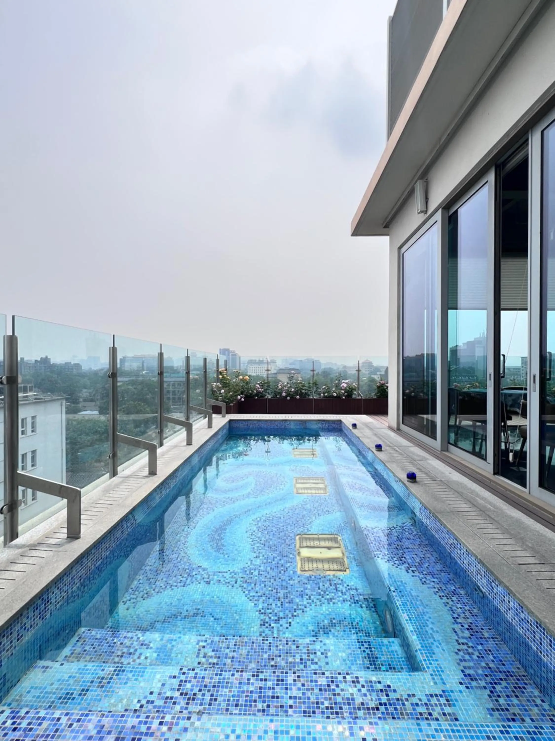 Swimming pool in The Purple Horse Hotel Beijing