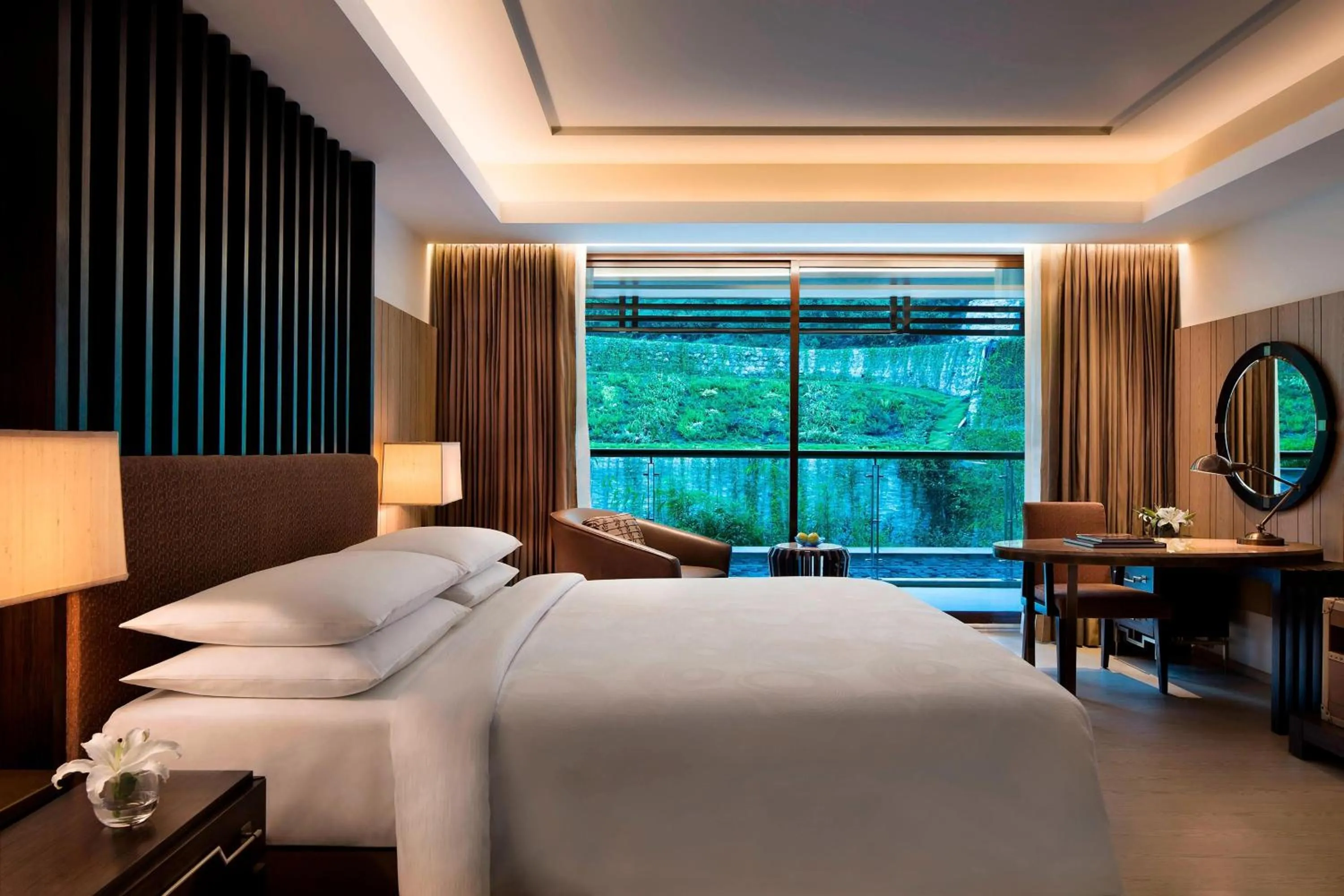 Photo of the whole room, Bed in JW Marriott Mussoorie Walnut Grove Resort & Spa