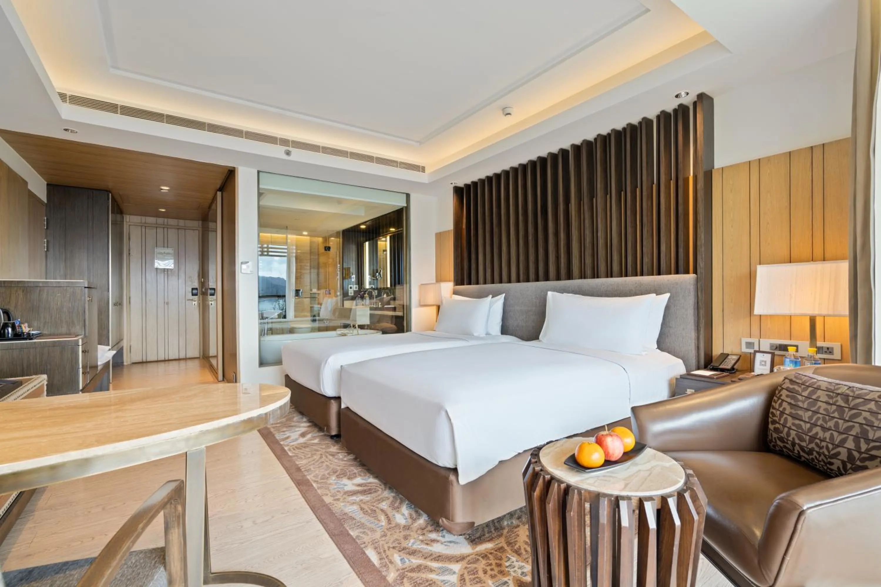 Seating area, Bed in JW Marriott Mussoorie Walnut Grove Resort & Spa