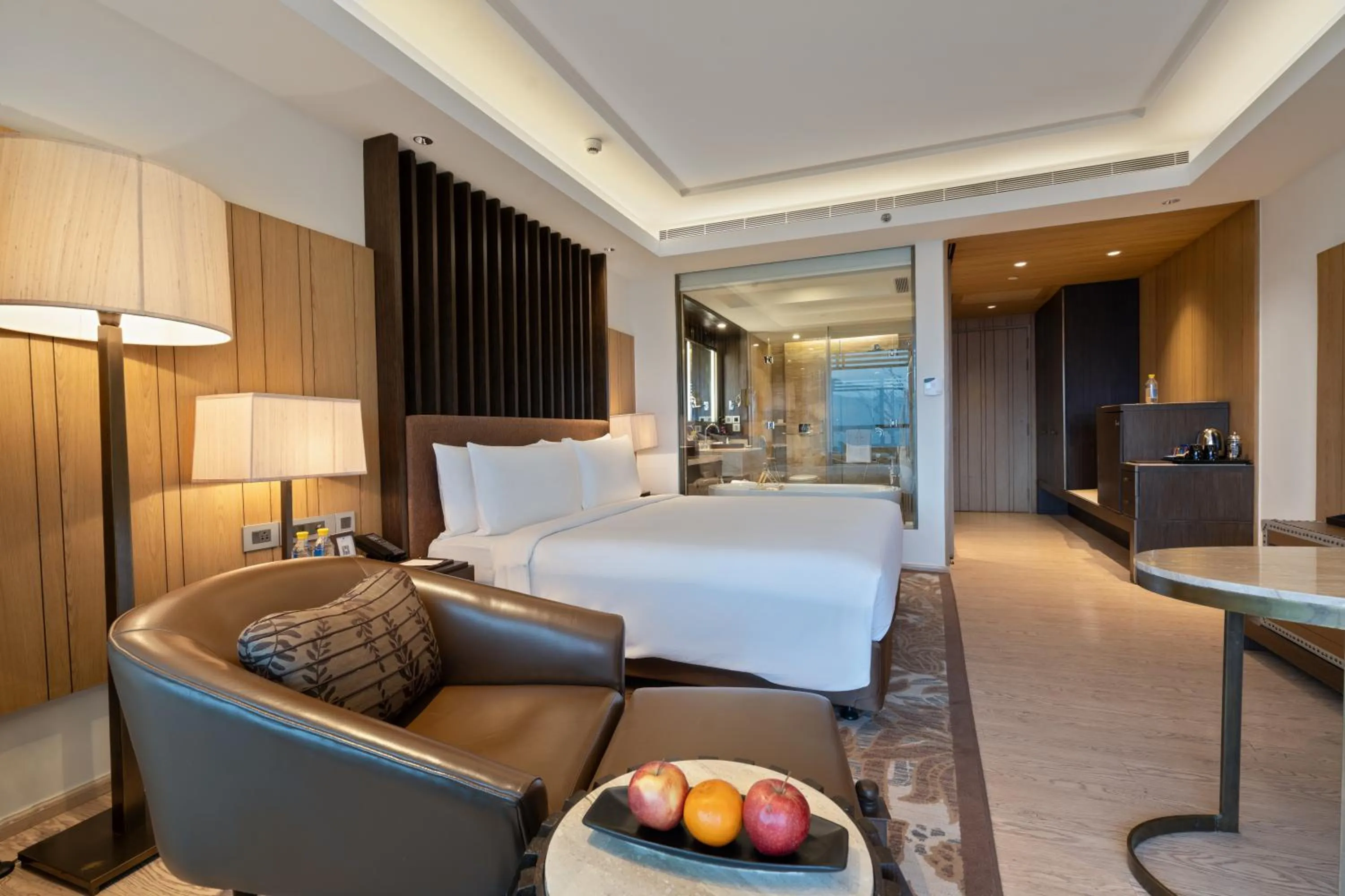 Photo of the whole room, Bed in JW Marriott Mussoorie Walnut Grove Resort & Spa