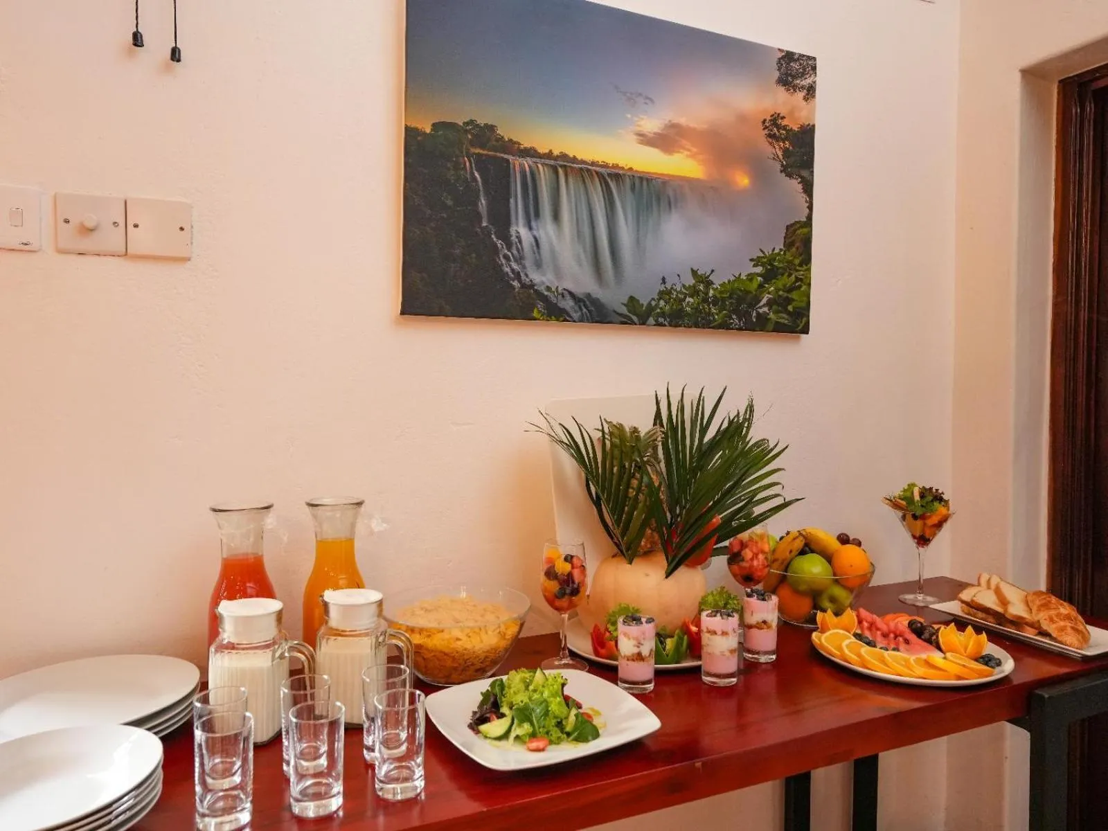 Dining area in The Little Outlook
