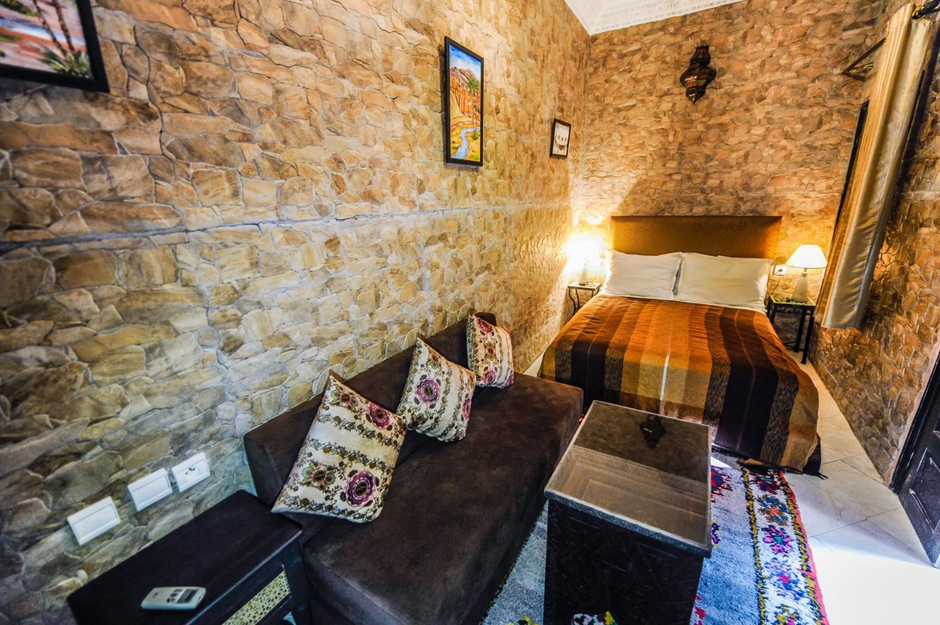 Bed in Riad Errabii & Spa