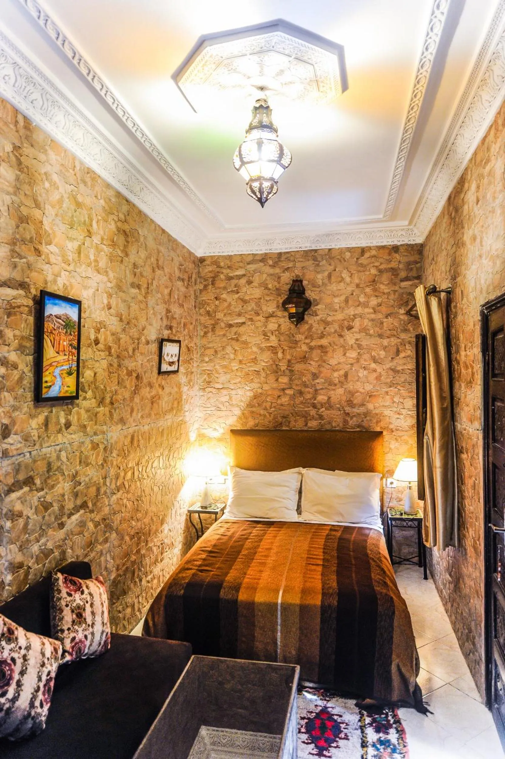 Bed in Riad Errabii & Spa