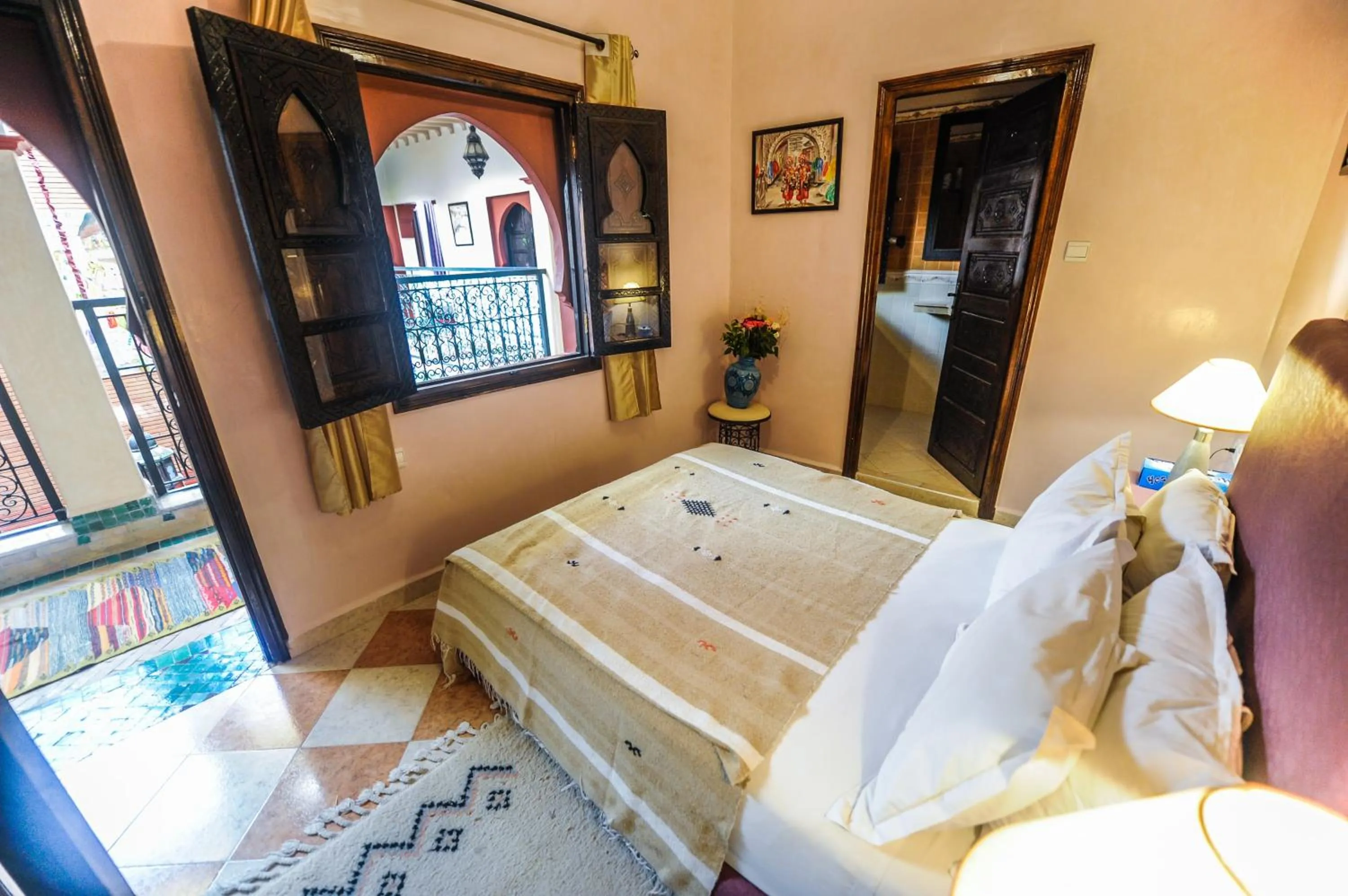 Bed in Riad Errabii & Spa