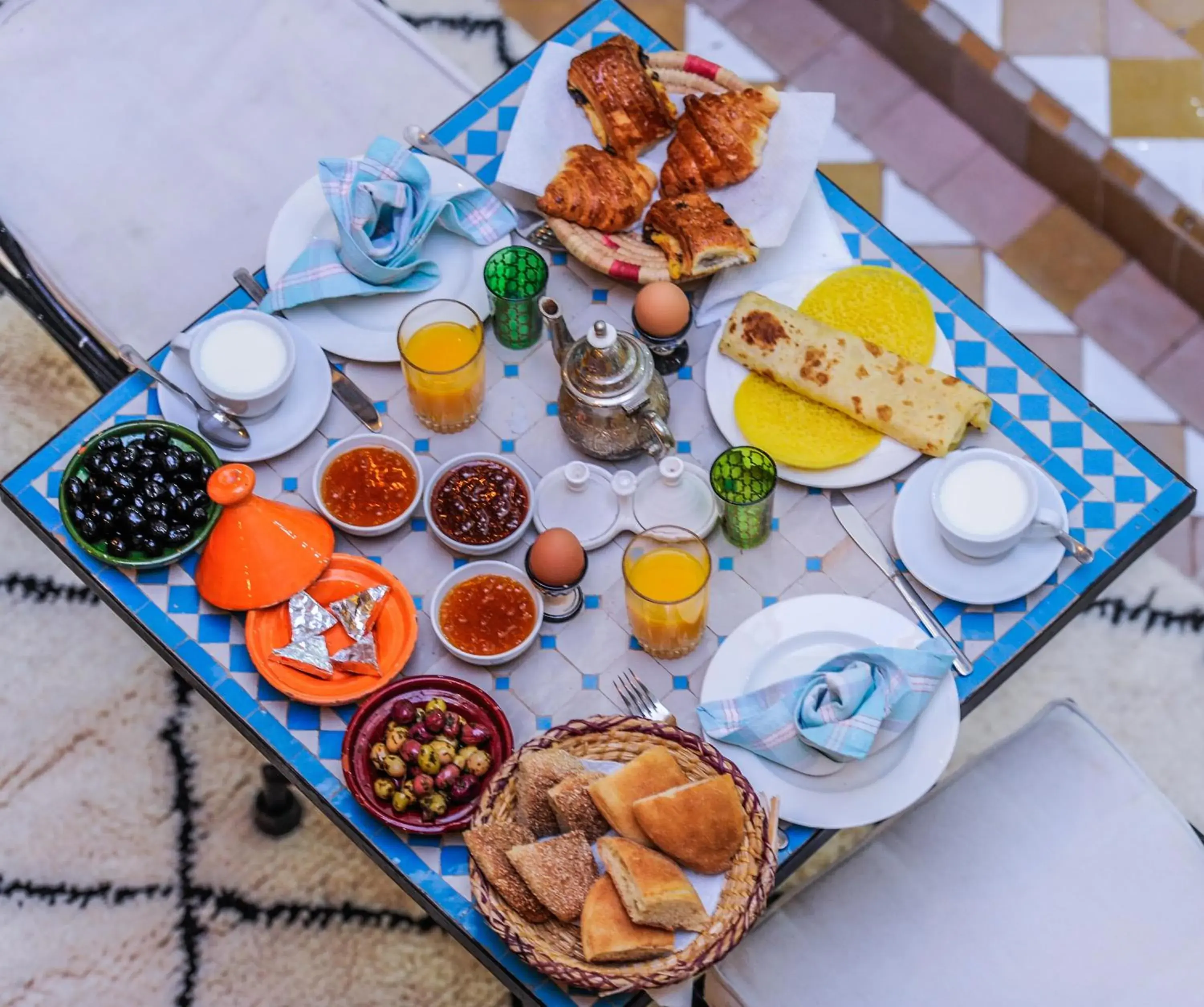 Continental breakfast in Riad Errabii & Spa Continental breakfast in Riad Errabii & Spa