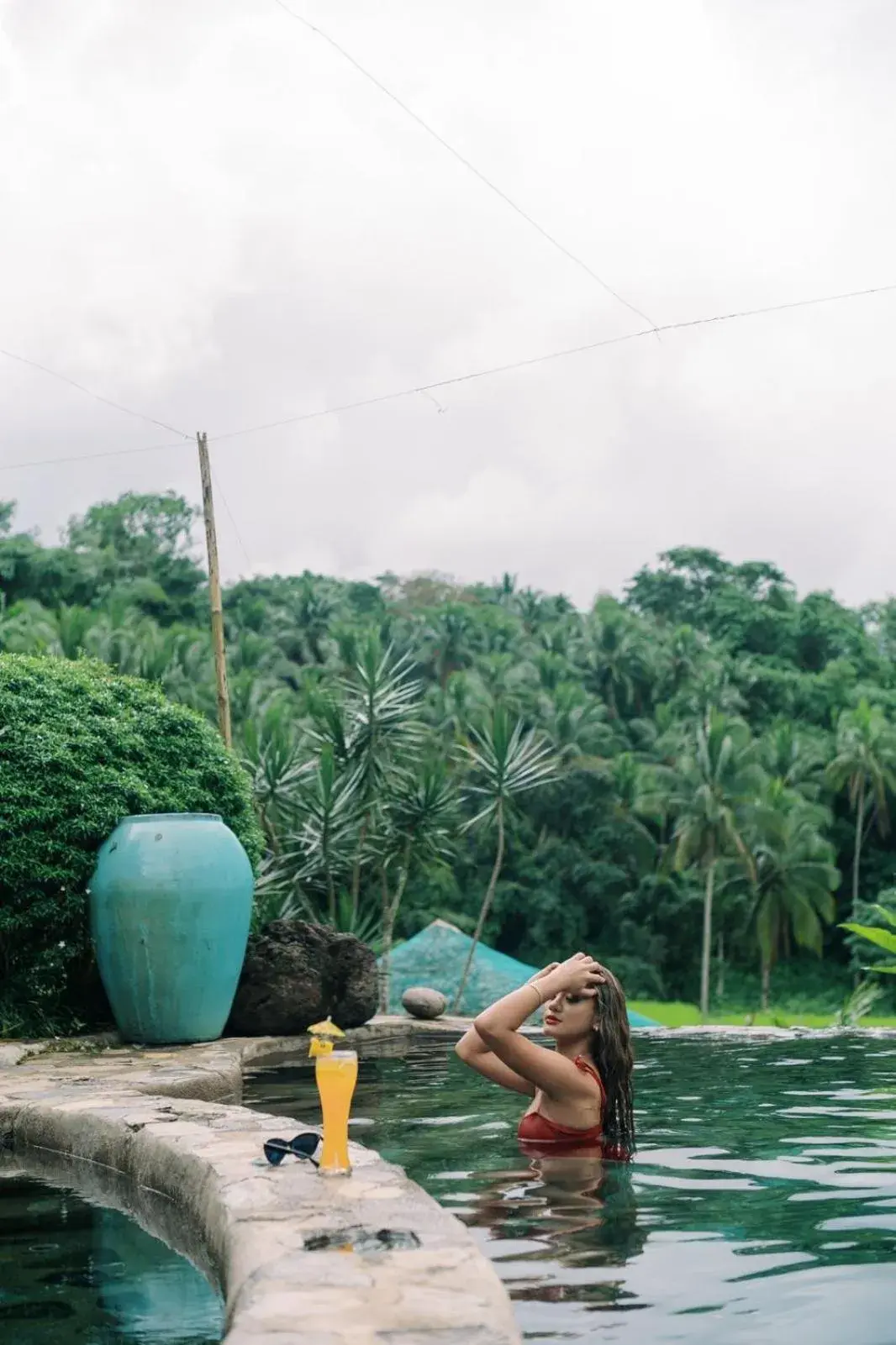 Pool view in Samkara Restaurant and Garden Resort Pool view in Samkara Restaurant and Garden Resort