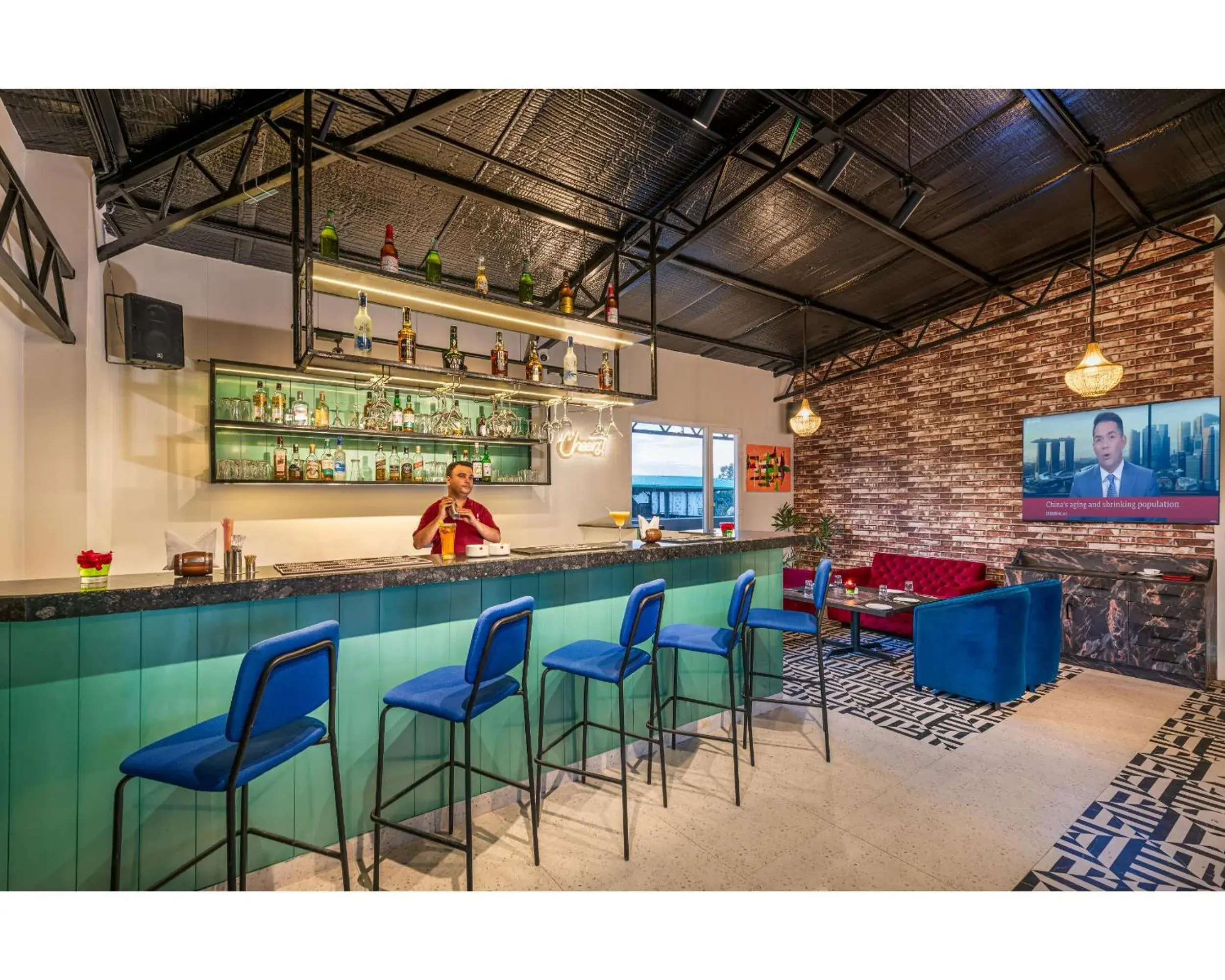 Lounge or bar in Lords Eco Inn Dehradun Lounge or bar in Lords Eco Inn Dehradun