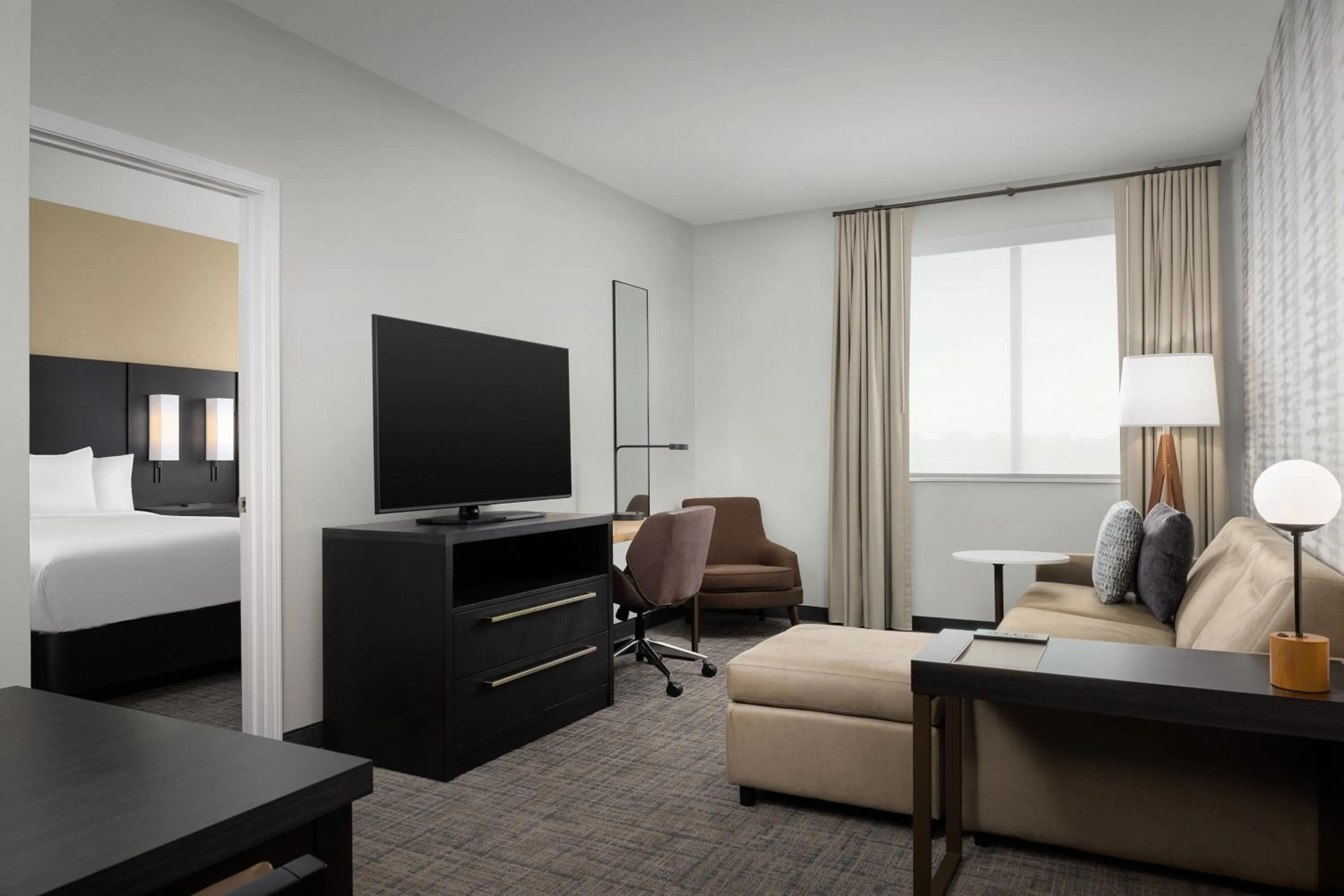 Bedroom, Bed in Residence Inn by Marriott Indianapolis Plainfield