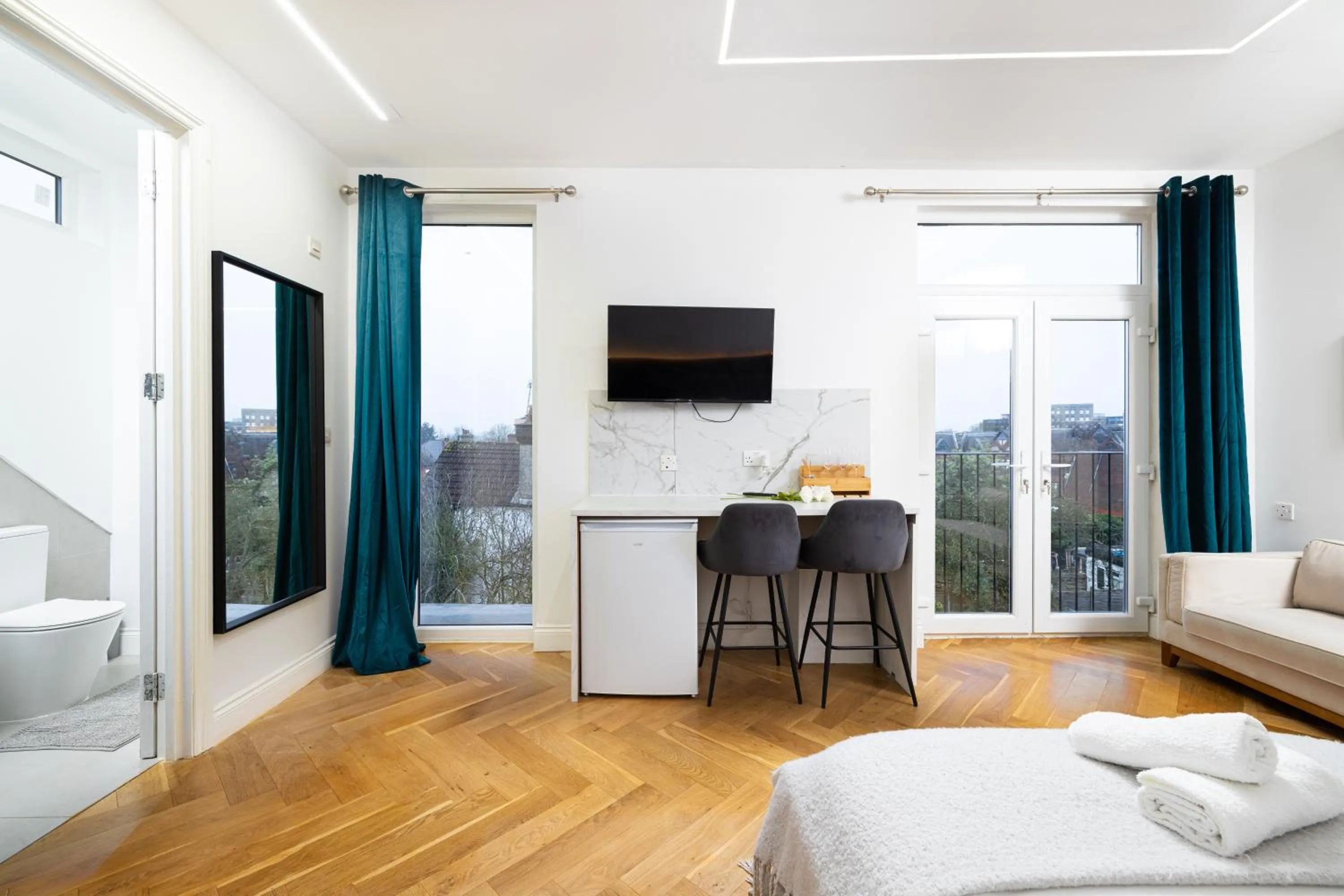 Bed in London Studios and Suites