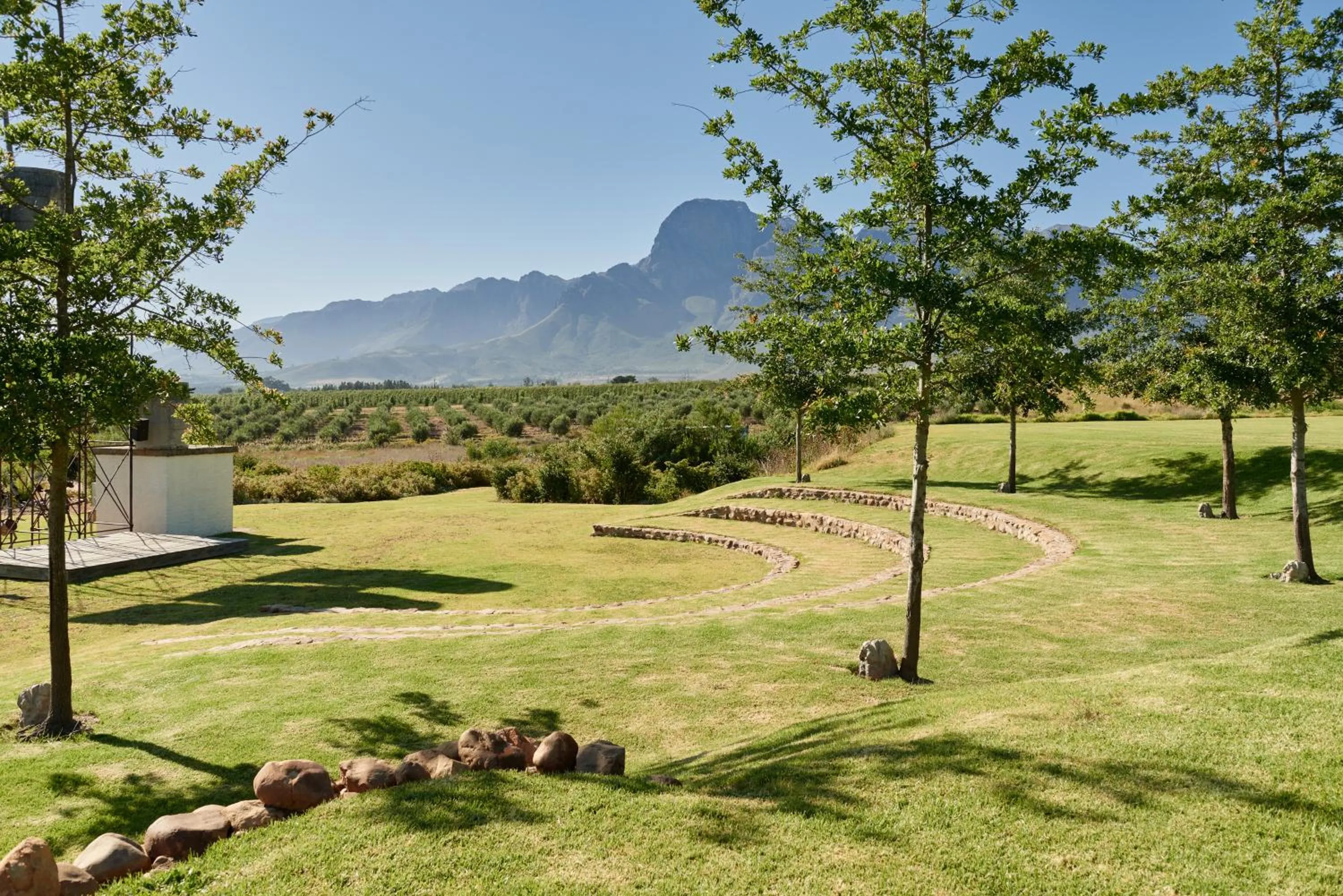 Natural landscape in Boschendal Farm Estate