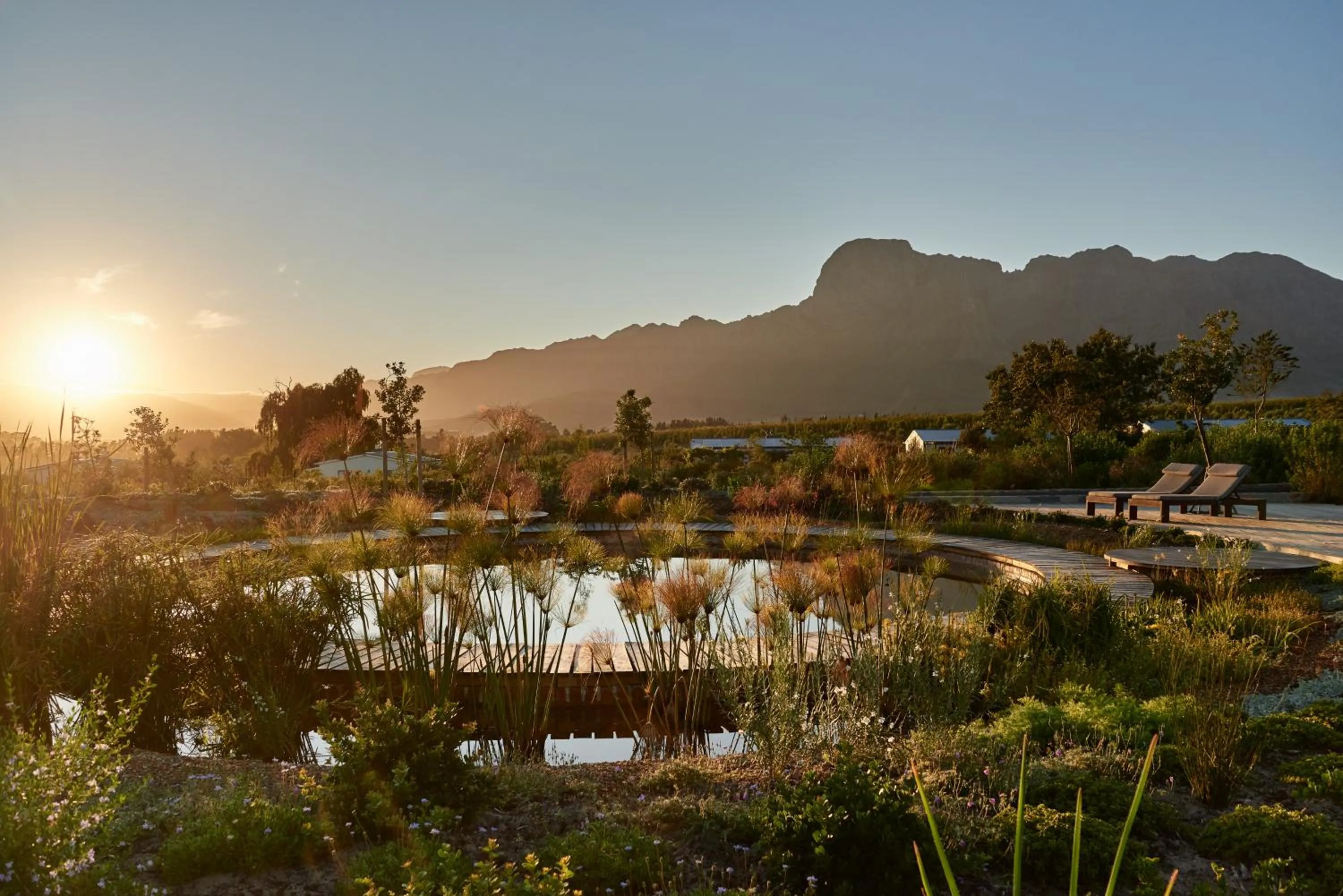Natural landscape in Boschendal Farm Estate